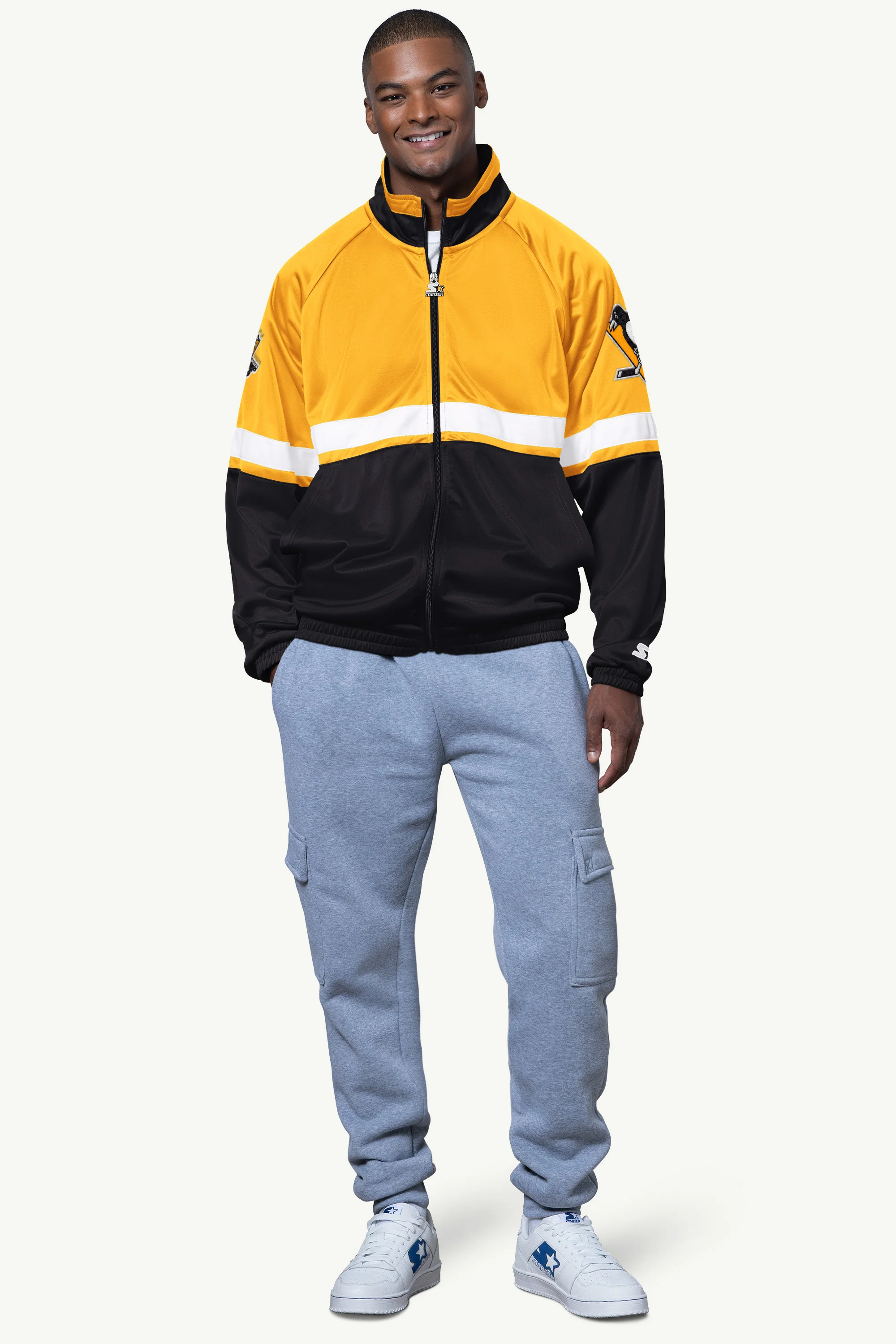 MENS PITTSBURGH PENGUINS VETERAN TRACK JACKET - Image 3