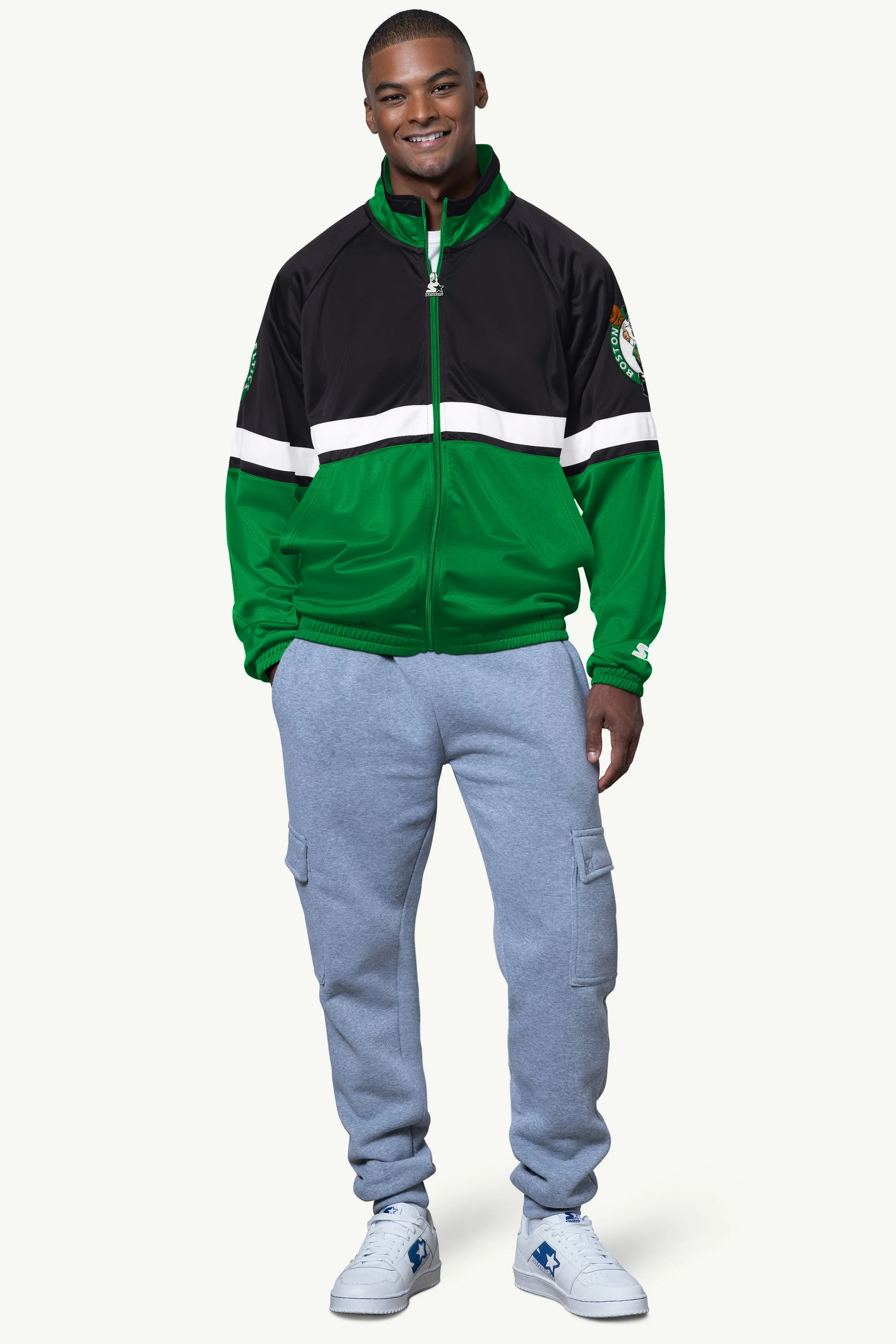 MENS BOSTON CELTICS VETERAN TRACK JACKET - Image 3