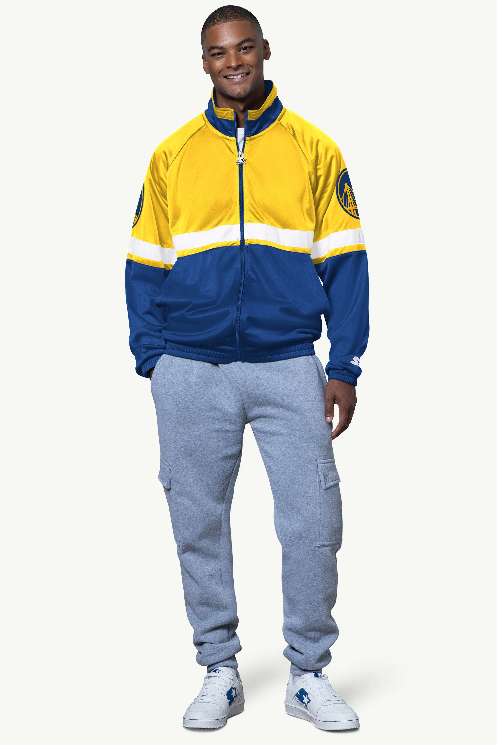 MENS GOLDEN STATE WARRIORS VETERAN TRACK JACKET - Image 3