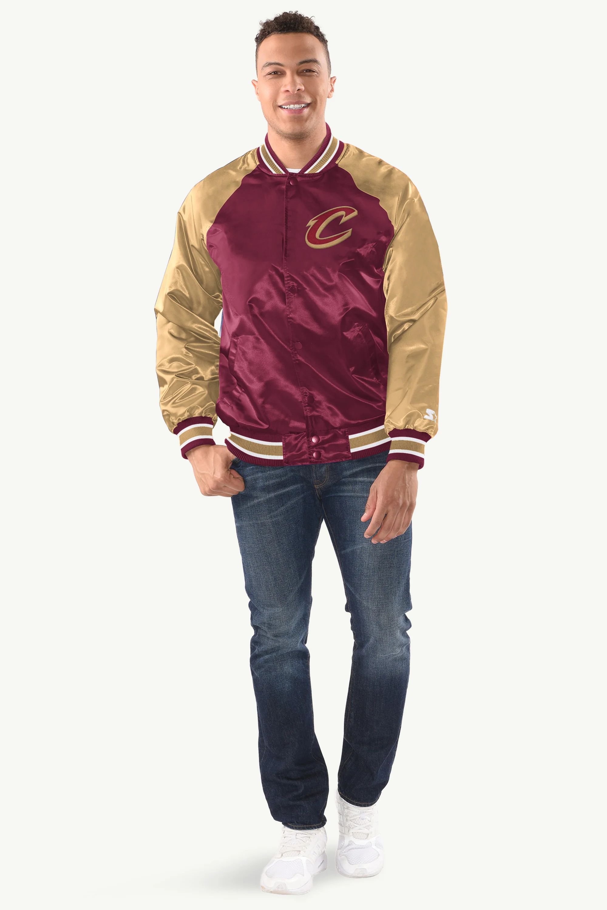 MENS CLEVELAND CAVALIERS INDUCTEE SATIN VARSITY JACKET - Image 3