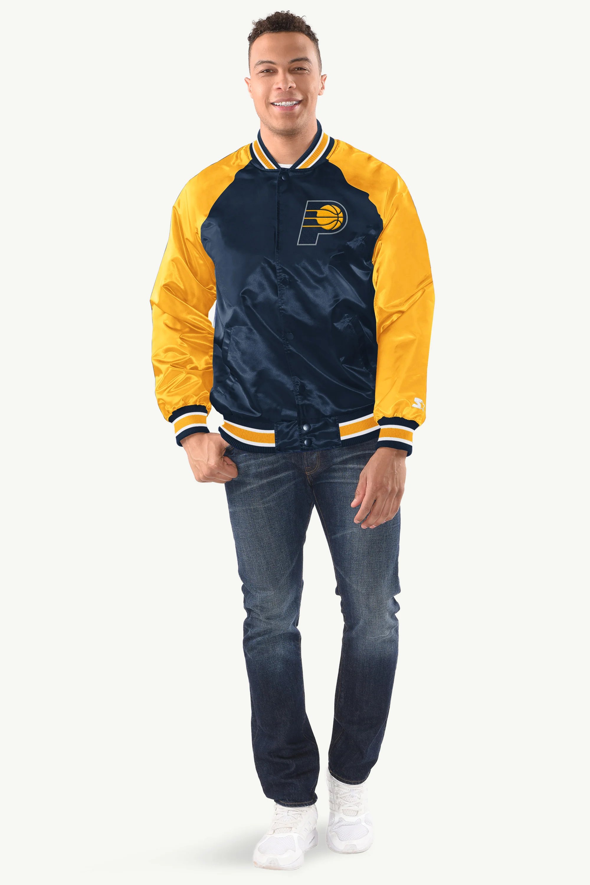 MENS INDIANA PACERS INDUCTEE SATIN VARSITY JACKET - Image 3