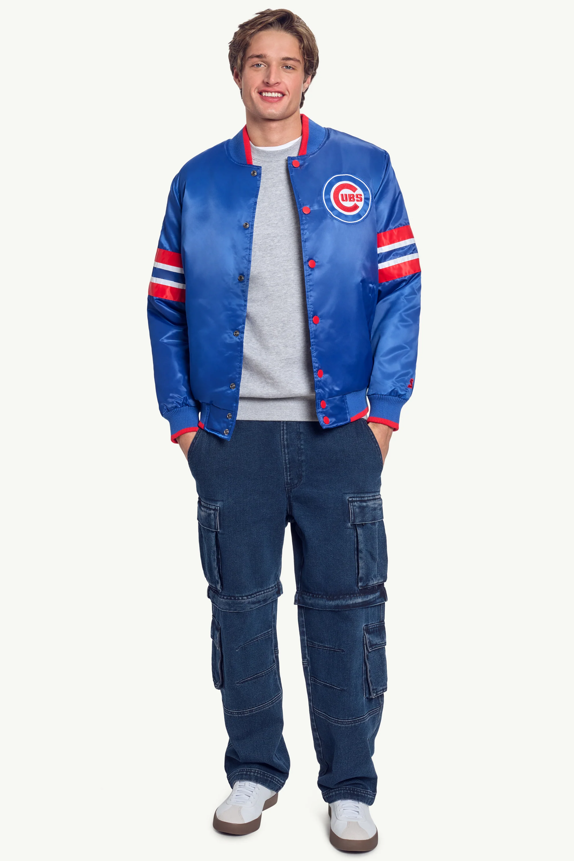 MENS CHICAGO CUBS SATIN JACKET - Image 3
