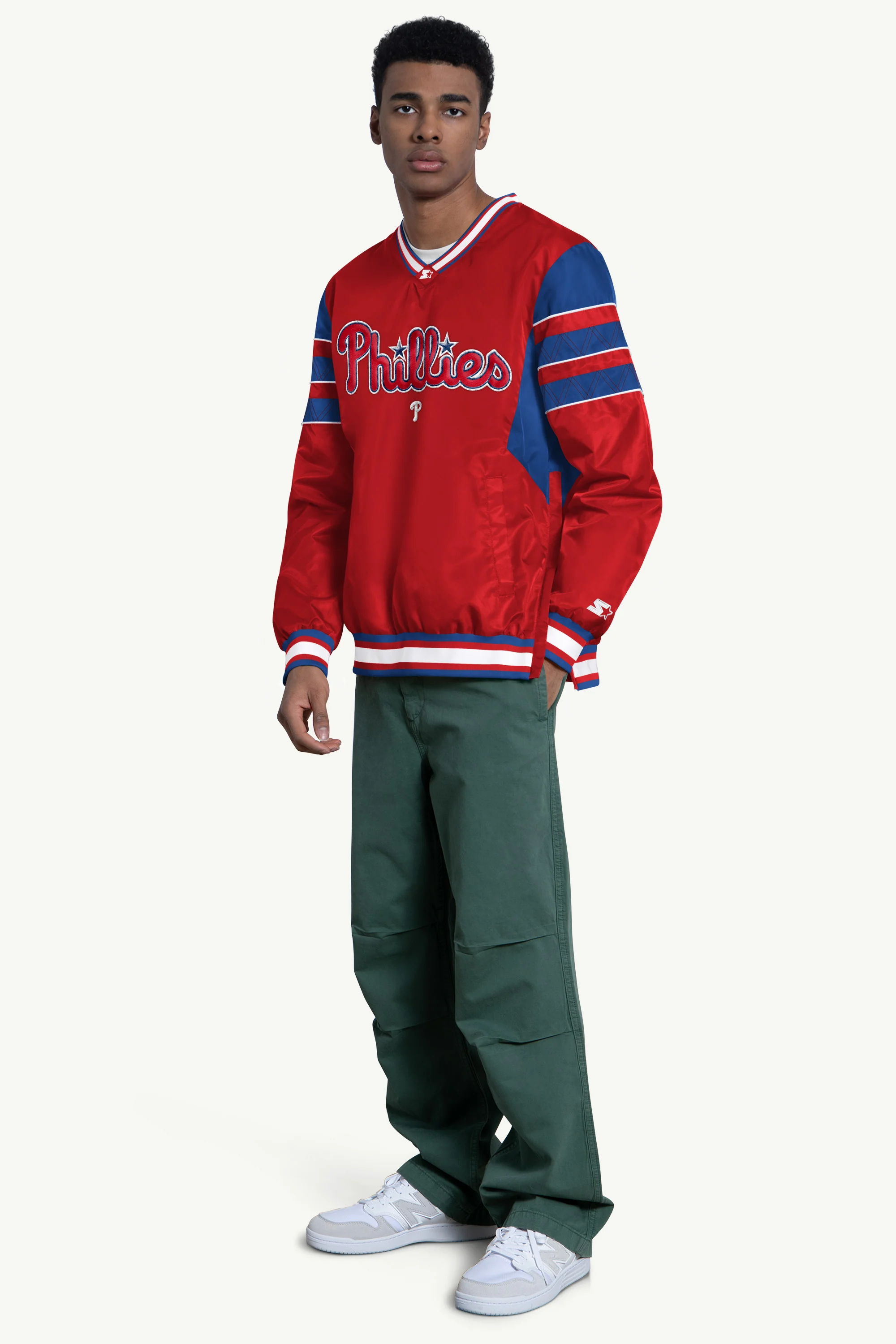 MENS PHILADELPHIA PHILLIES ENFORCER V-NECK PULLOVER JACKET - Image 3