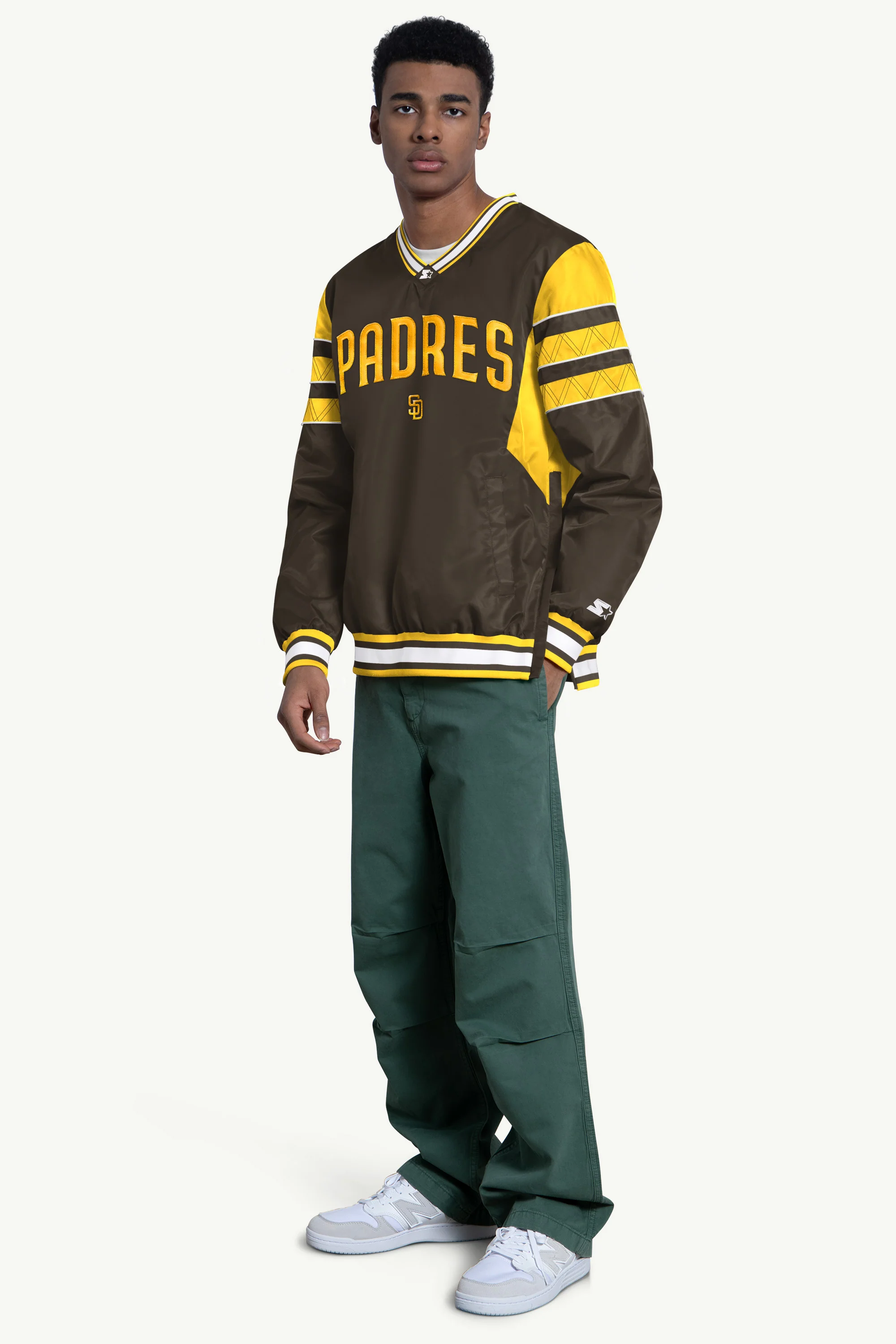 MENS SAN DIEGO PADRES ENFORCER V-NECK PULLOVER JACKET - Image 3