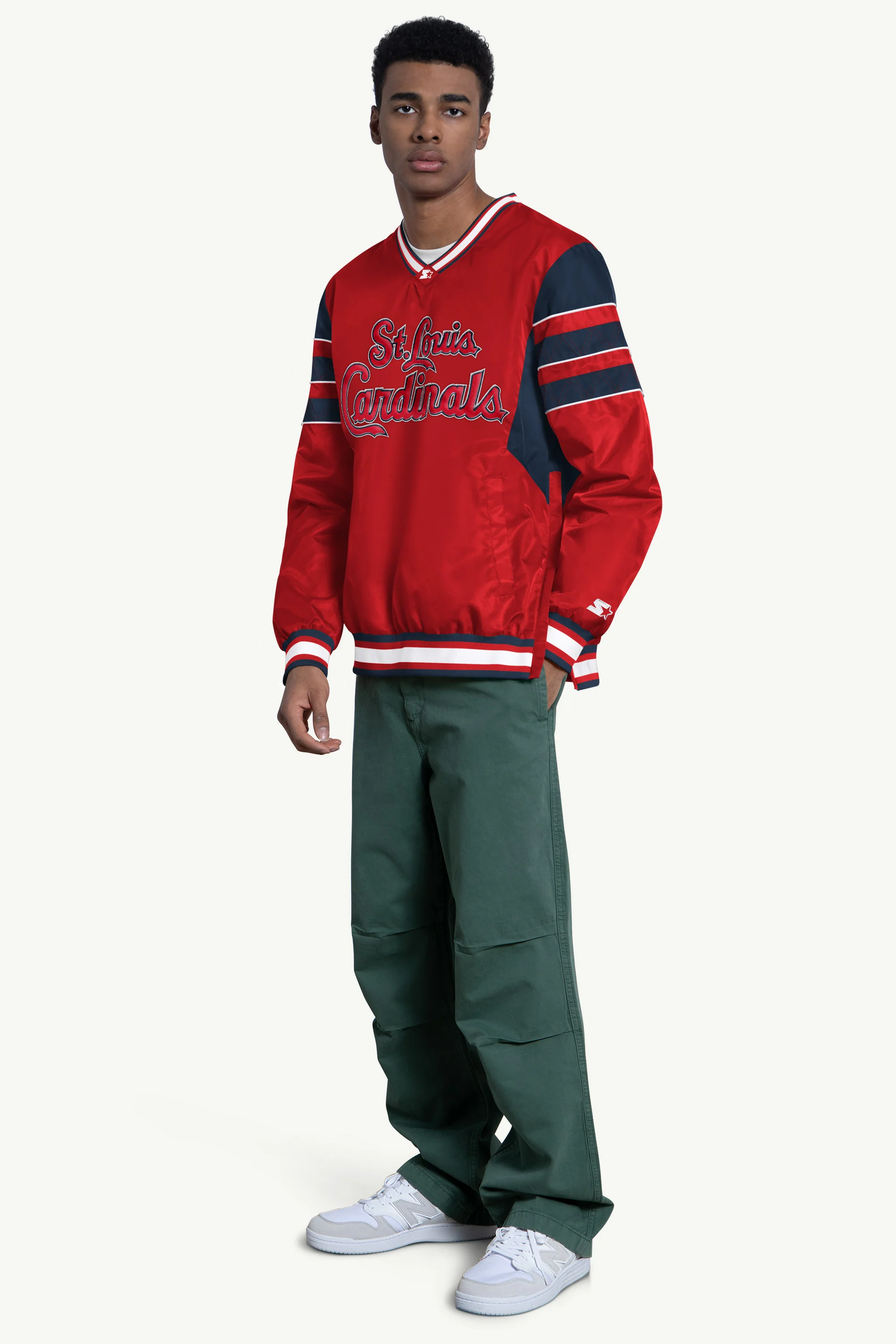 MENS ST LOUIS CARDINALS ENFORCER V-NECK PULLOVER JACKET - Image 3
