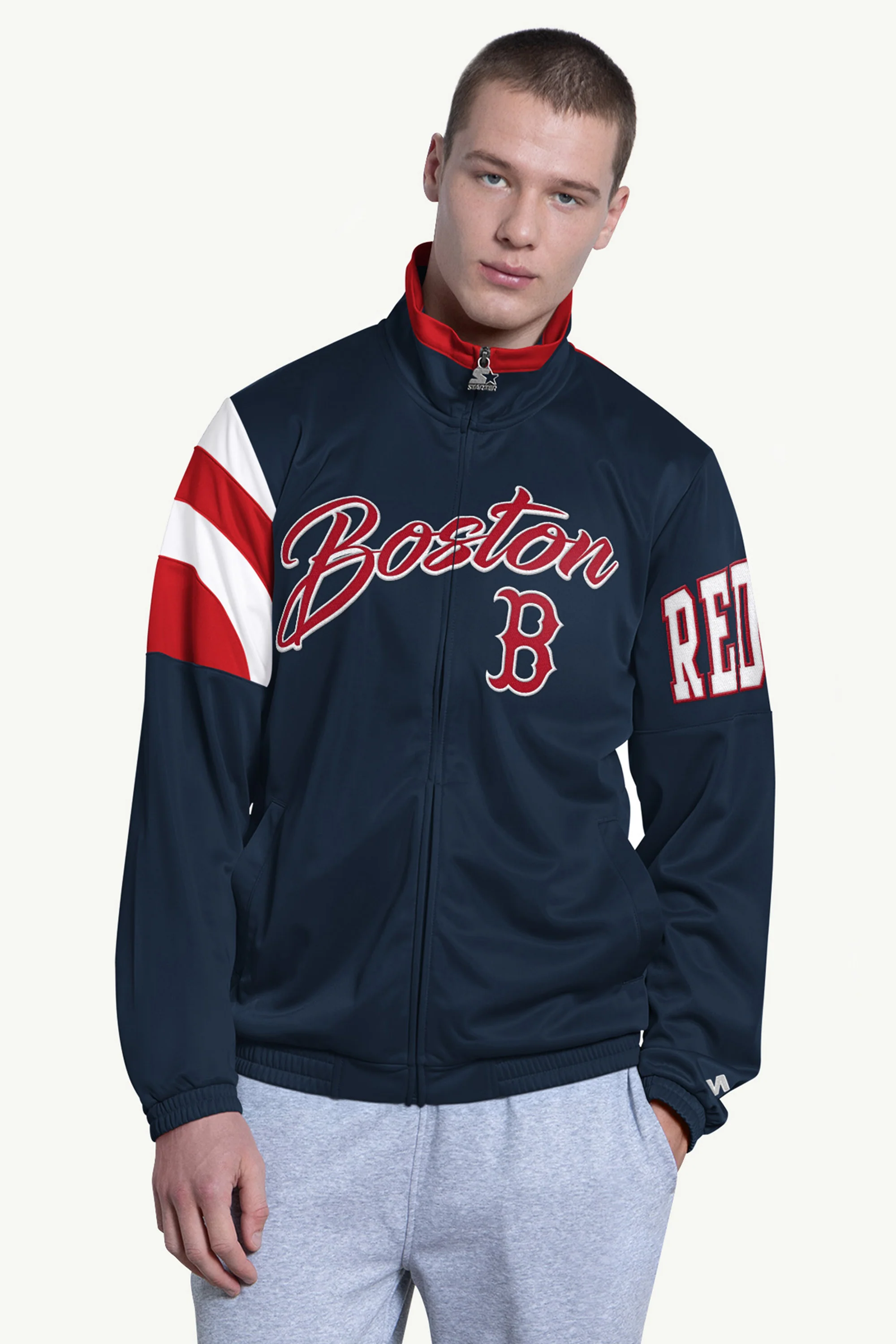 MENS BOSTON RED SOX HERITAGE TRACK JACKET