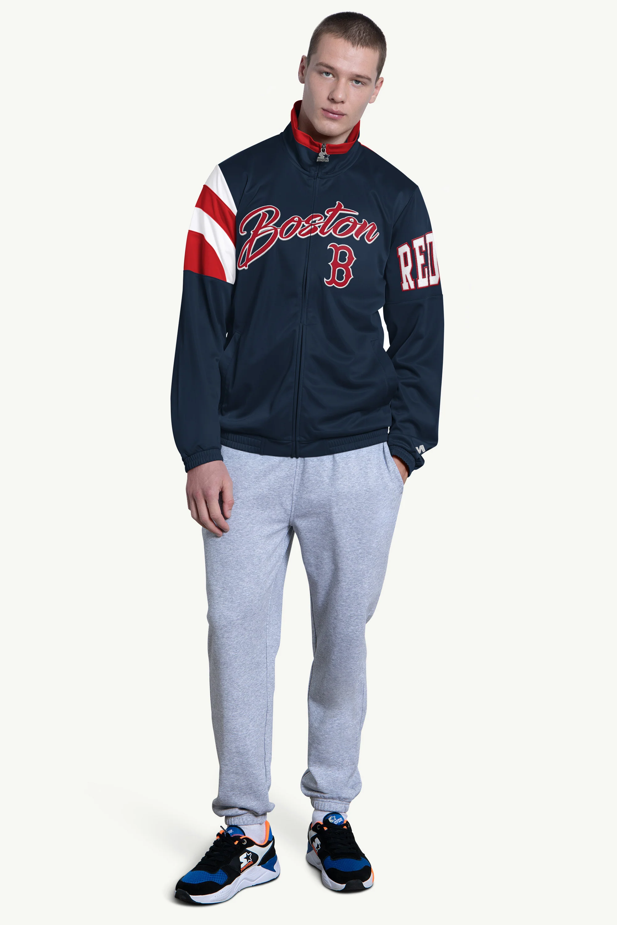 MENS BOSTON RED SOX HERITAGE TRACK JACKET - Image 3