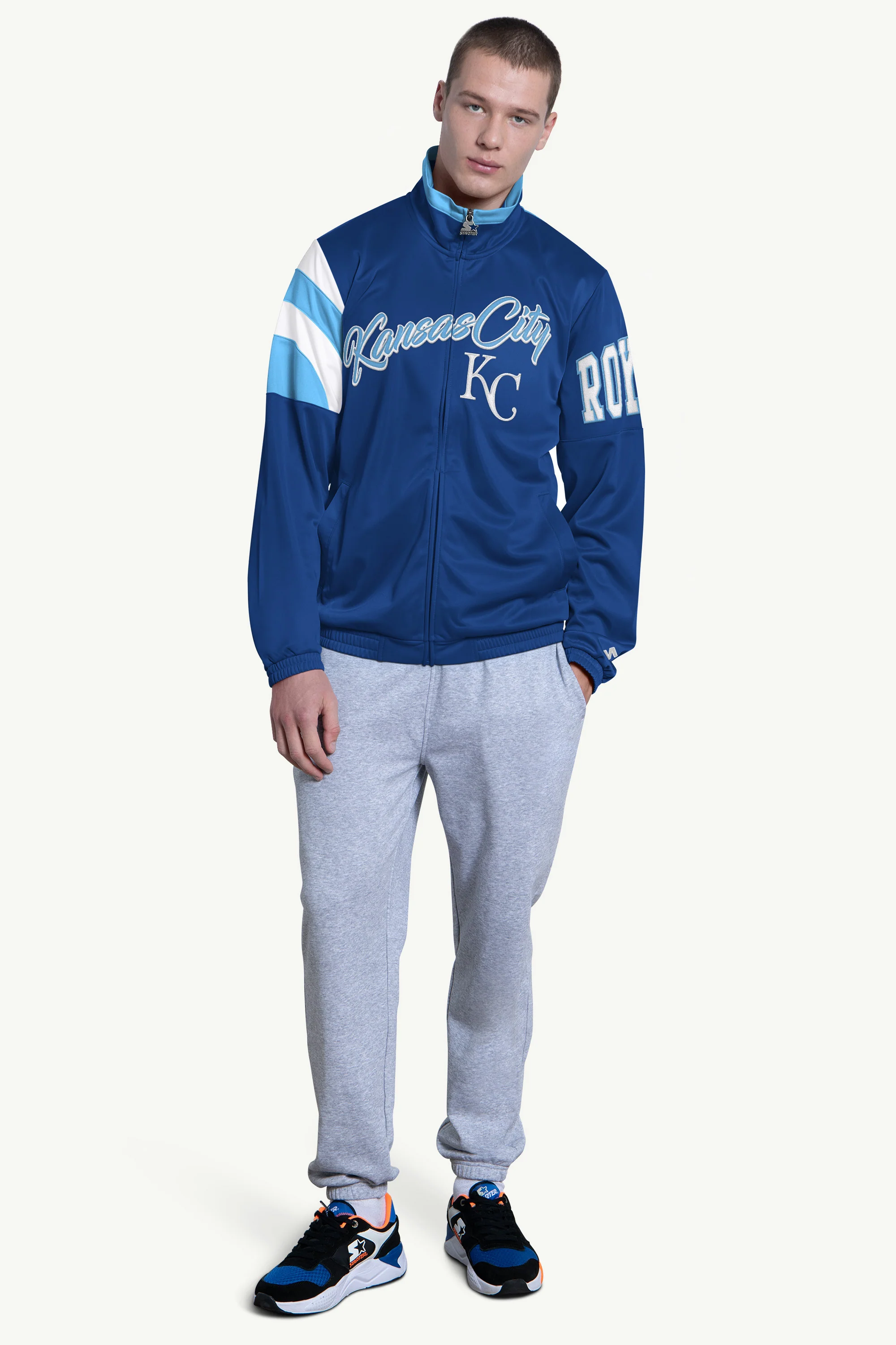 MENS KANSAS CITY ROYALS HERITAGE TRACK JACKET - Image 3