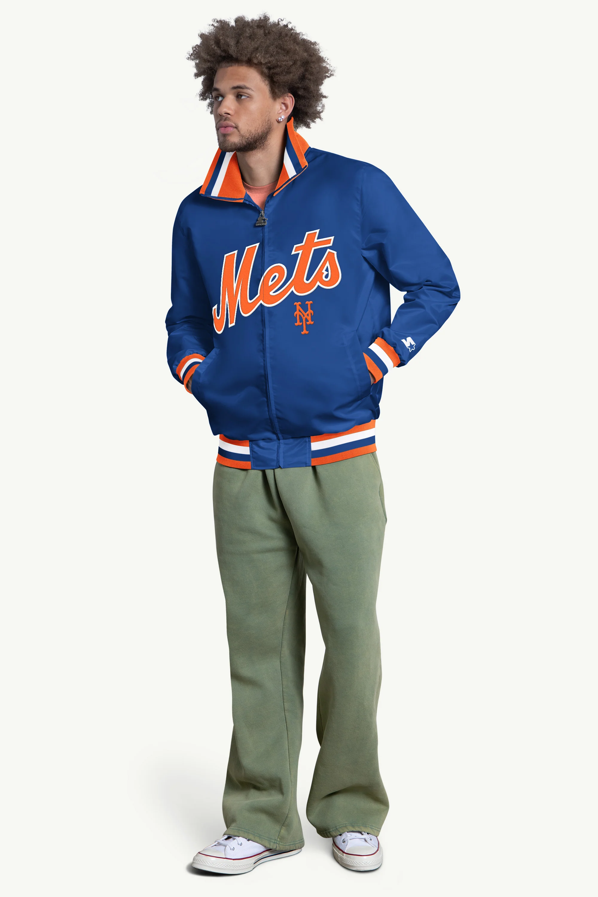 MENS NEW YORK METS CAPTAIN VARSITY JACKET - Image 3