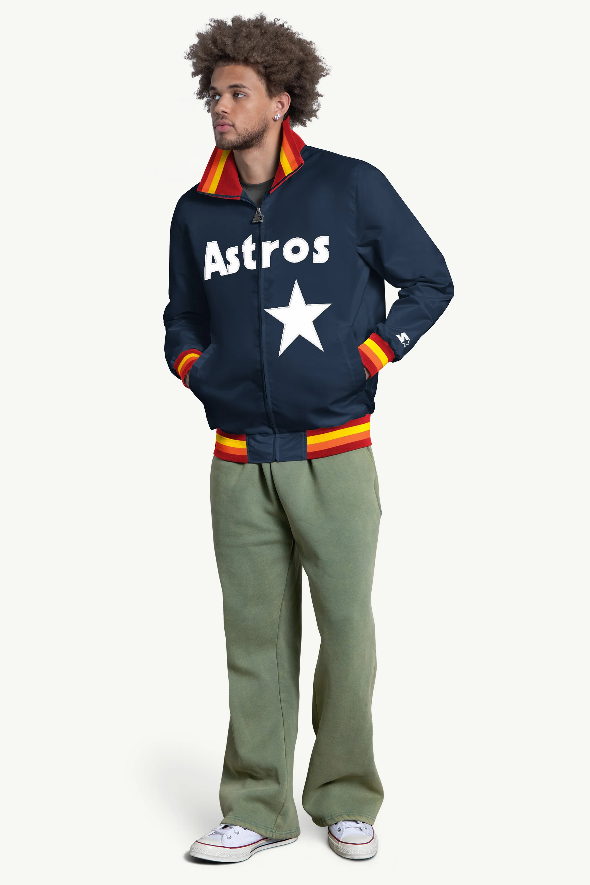 MENS HOUSTON ASTROS CAPTAIN VARSITY JACKET - Image 3