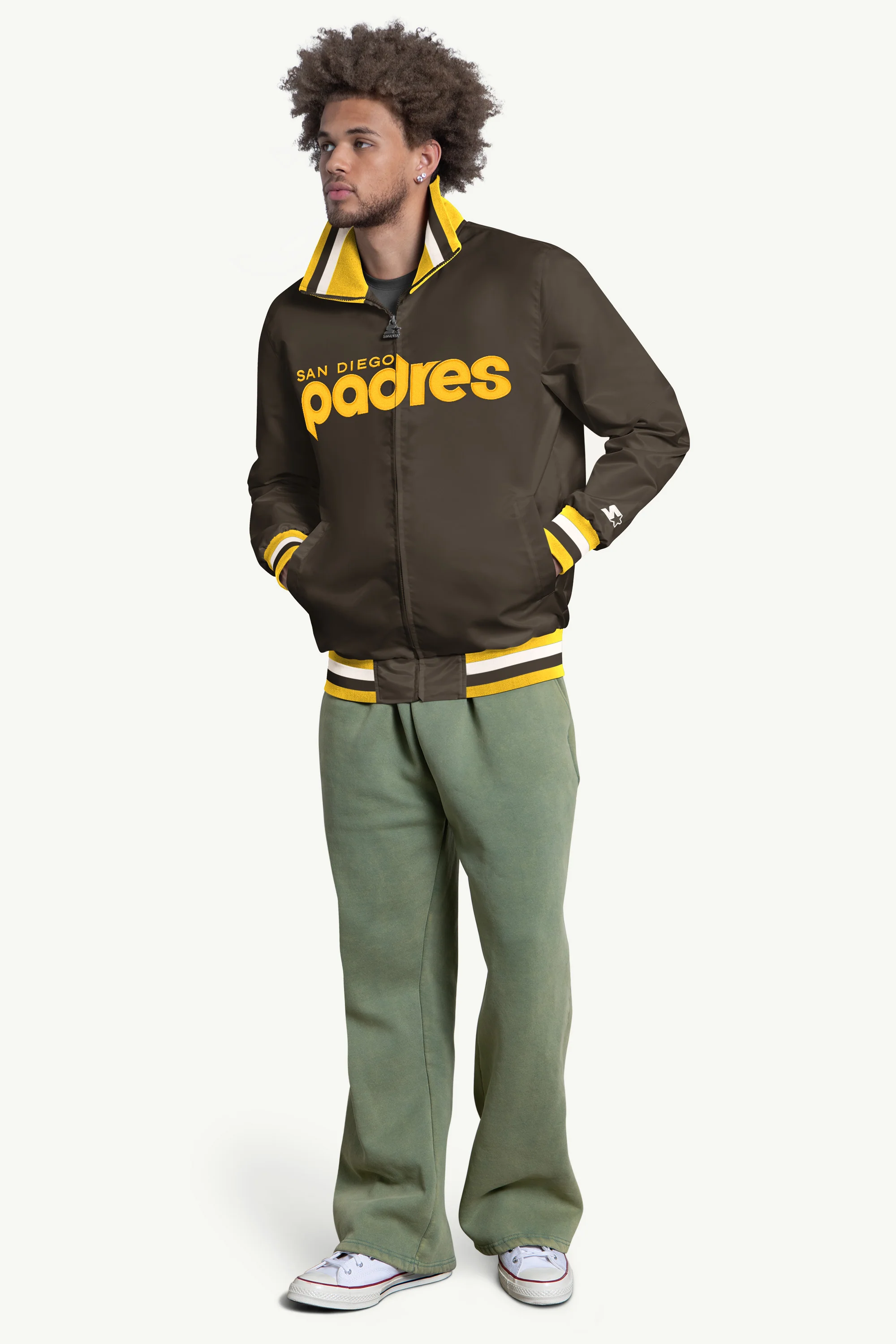 MENS SAN DIEGO PADRES CAPTAIN VARSITY JACKET - Image 3