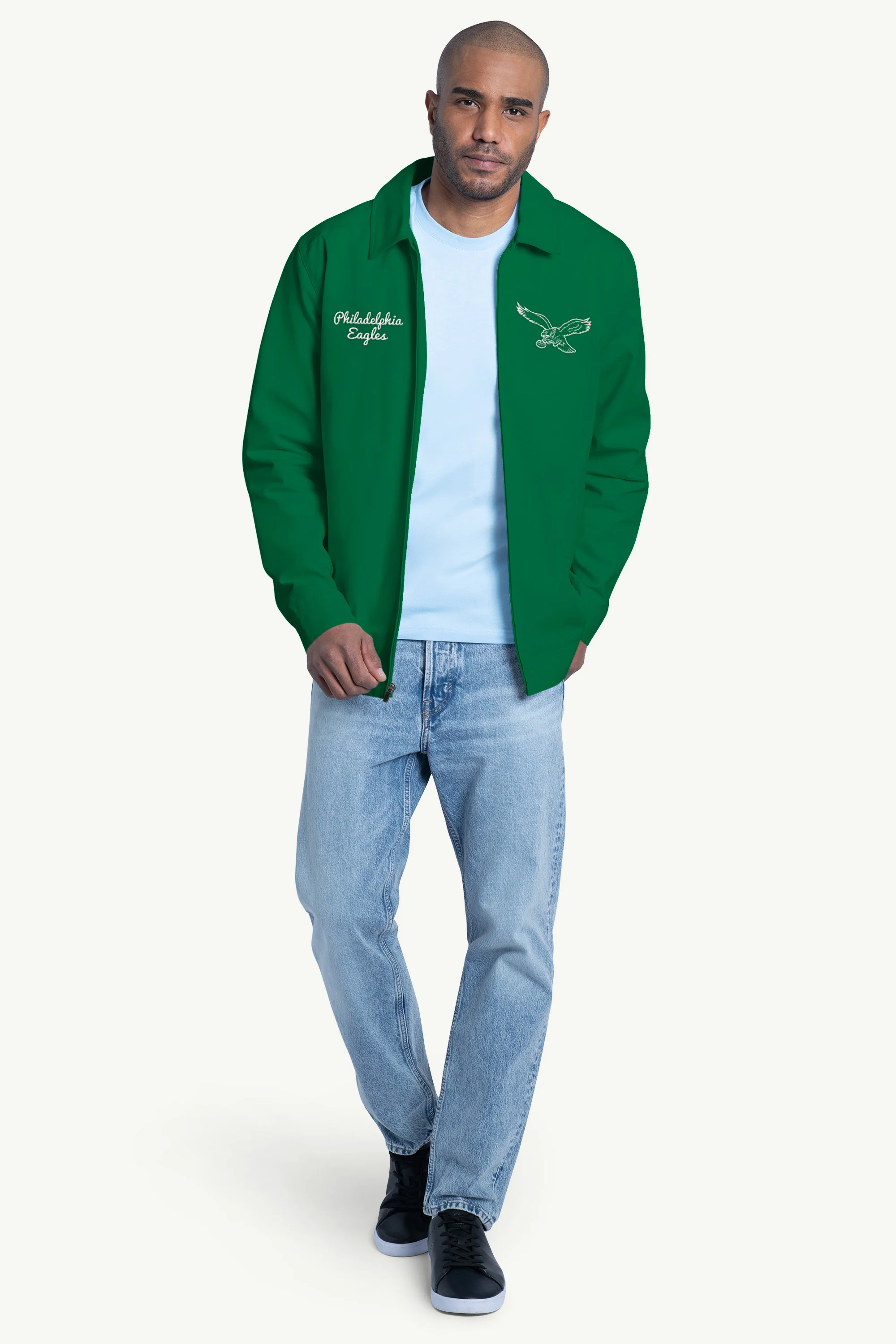 MENS PHILADELPHIA EAGLES FRANCHISE FULL ZIP JACKET - Image 3