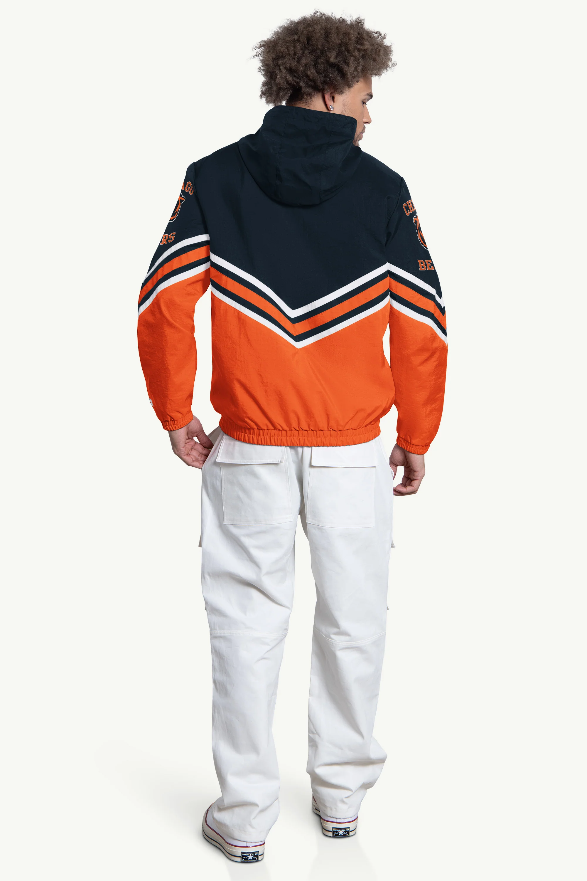 MENS CHICAGO BEARS  FAIR PLAY HALF ZIP HOODED PULLOVER - Image 3