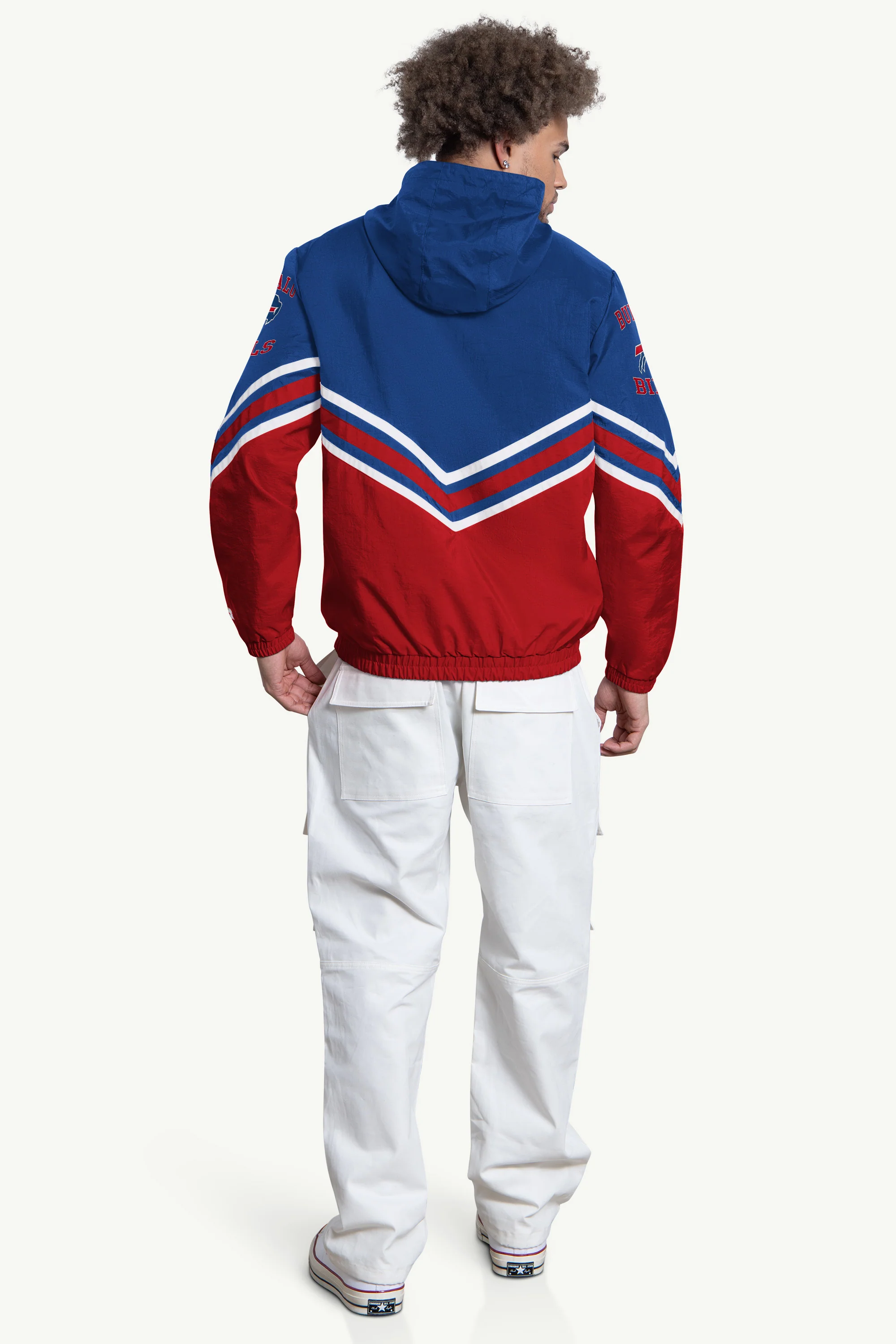 MENS BUFFALO BILLS  FAIR  FAIR PLAY HALF ZIP HOODED PULLOVER - Image 2