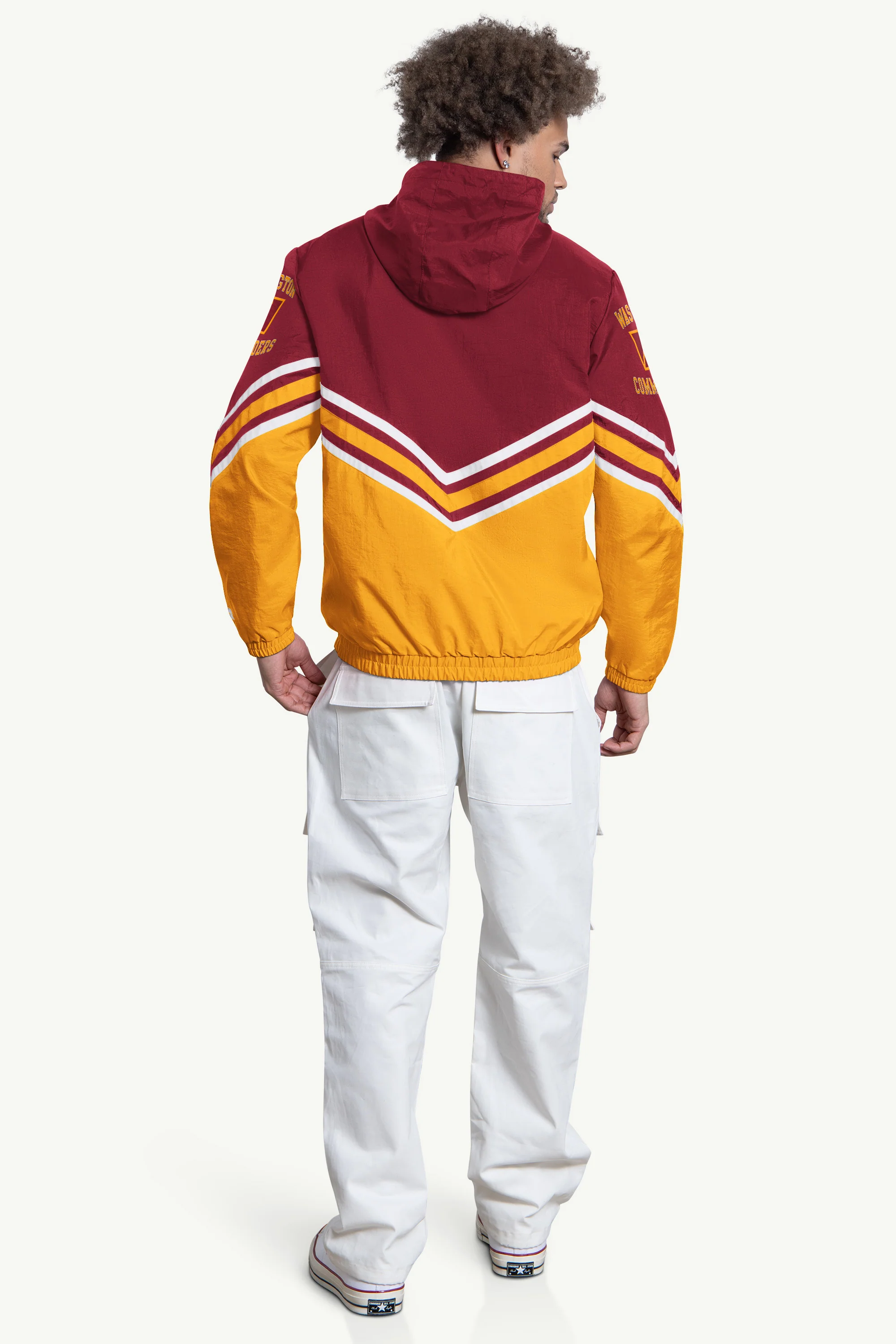 MENS WASHINGTON COMMANDERS  FAIR PLAY HALF ZIP HOODED PULLOVER - Image 2