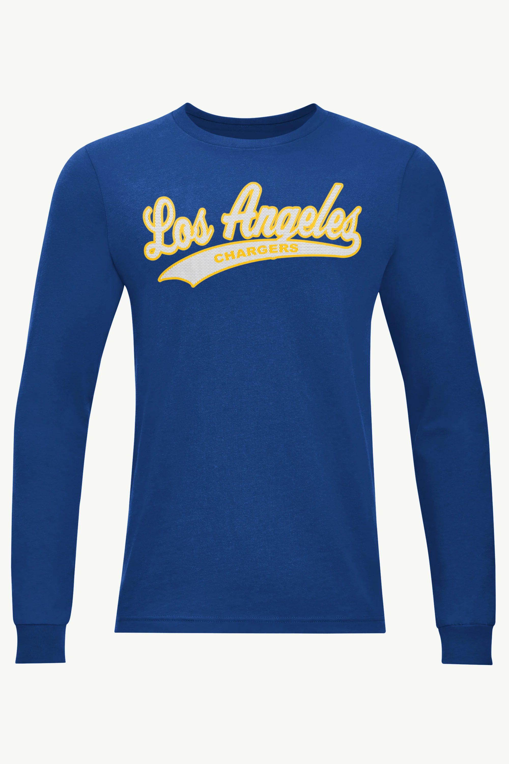 MENS LOS ANGELES CHARGERS TAILSWEEP  LONG SLEEVE T SHIRT