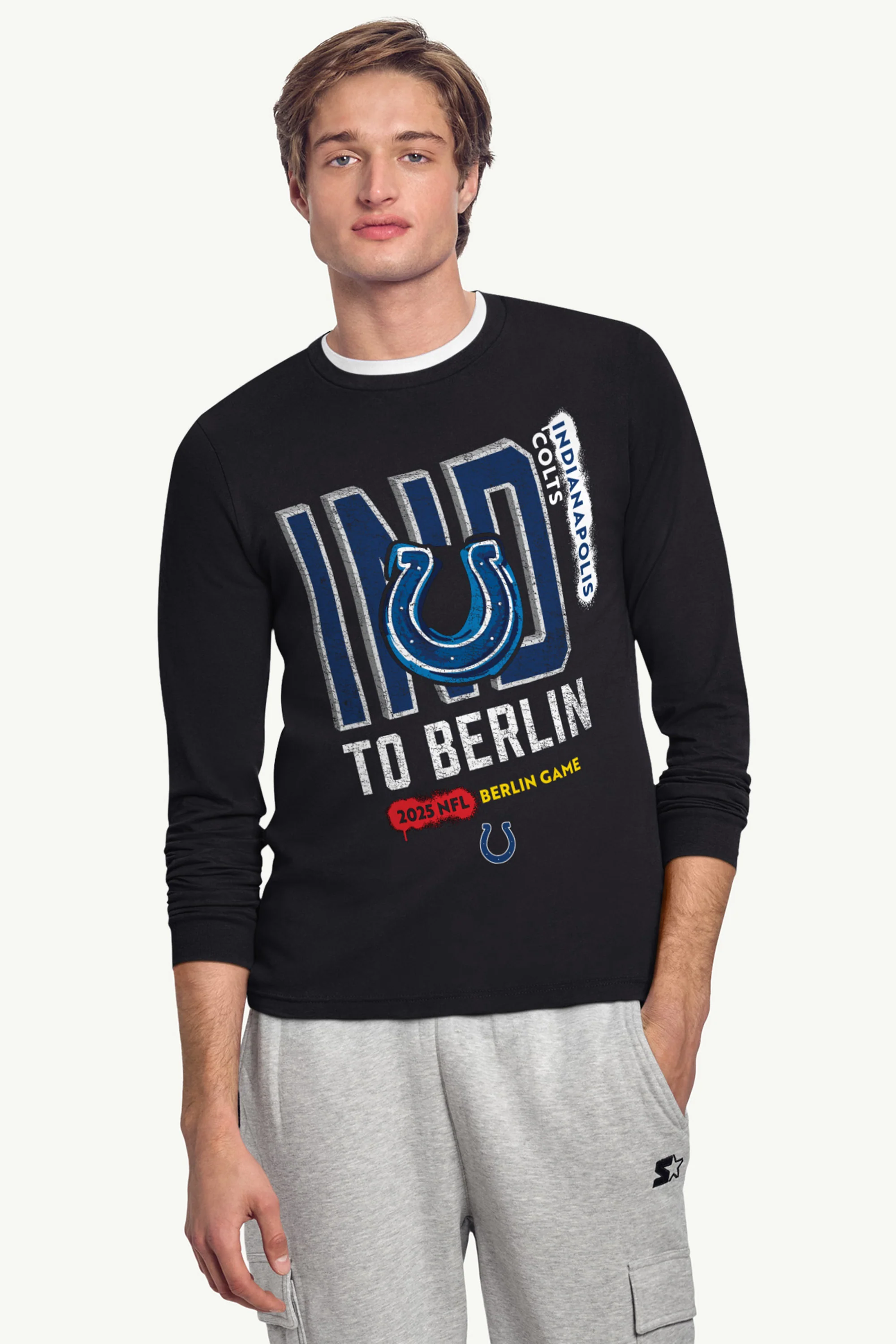 MENS INDIANAPOLIS COLTS TO BERLIN WE GO LONG SLEEVE T SHIRT - Image 2