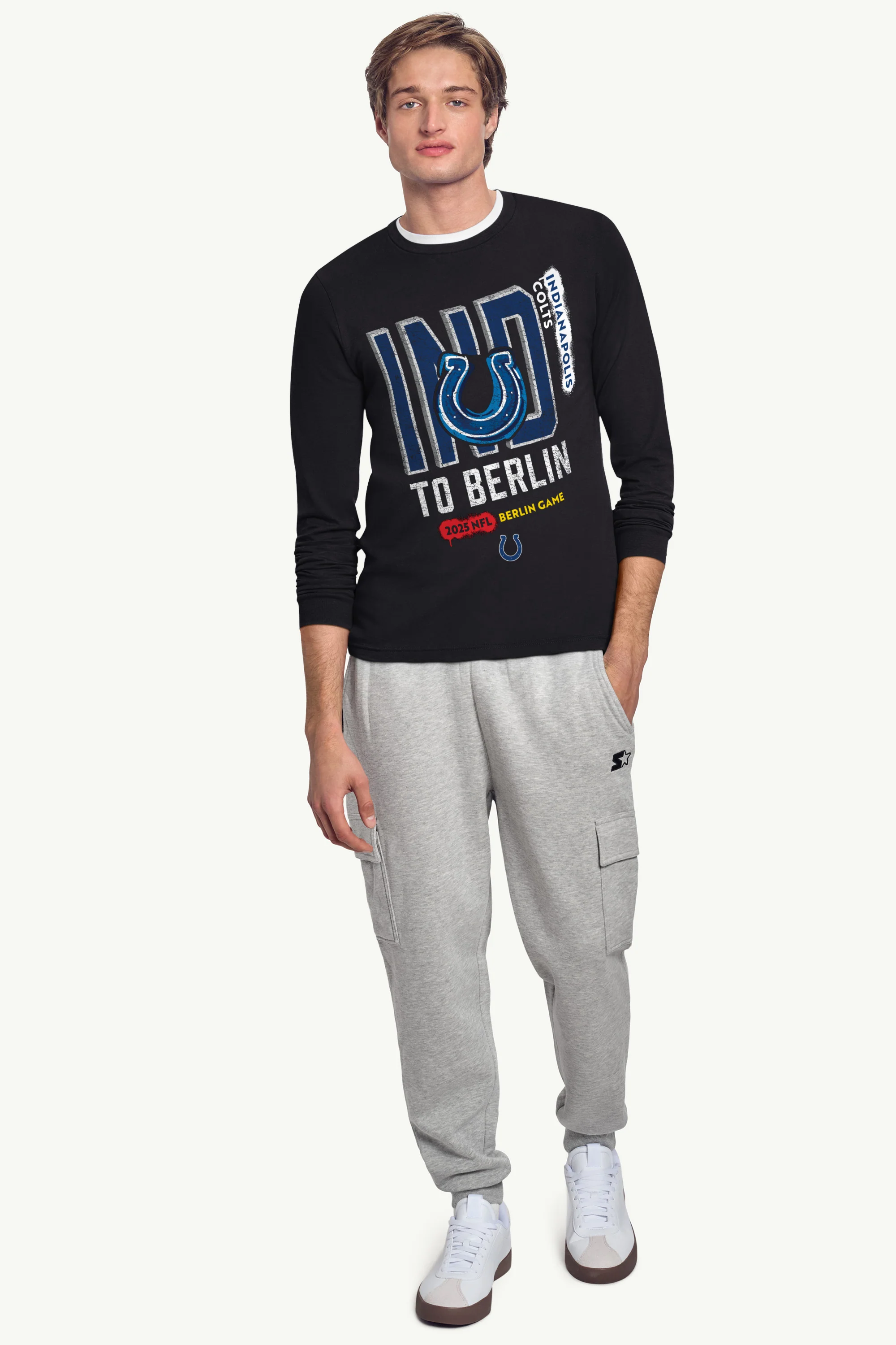 MENS INDIANAPOLIS COLTS TO BERLIN WE GO LONG SLEEVE T SHIRT - Image 3