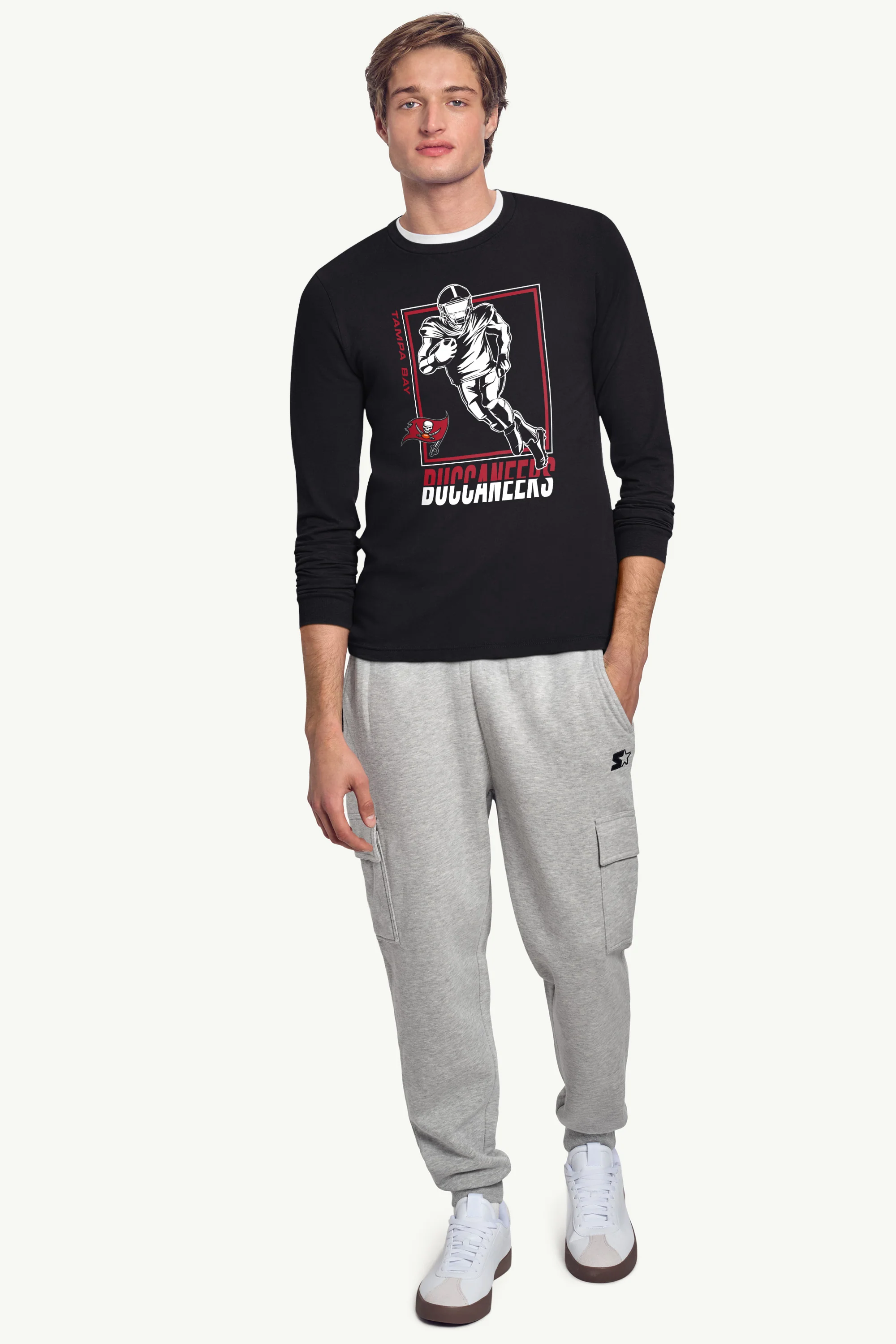 MENS TAMPA BAY BUCCANEERS PLAYER GRID LONG SLEEVE T SHIRT - Image 3