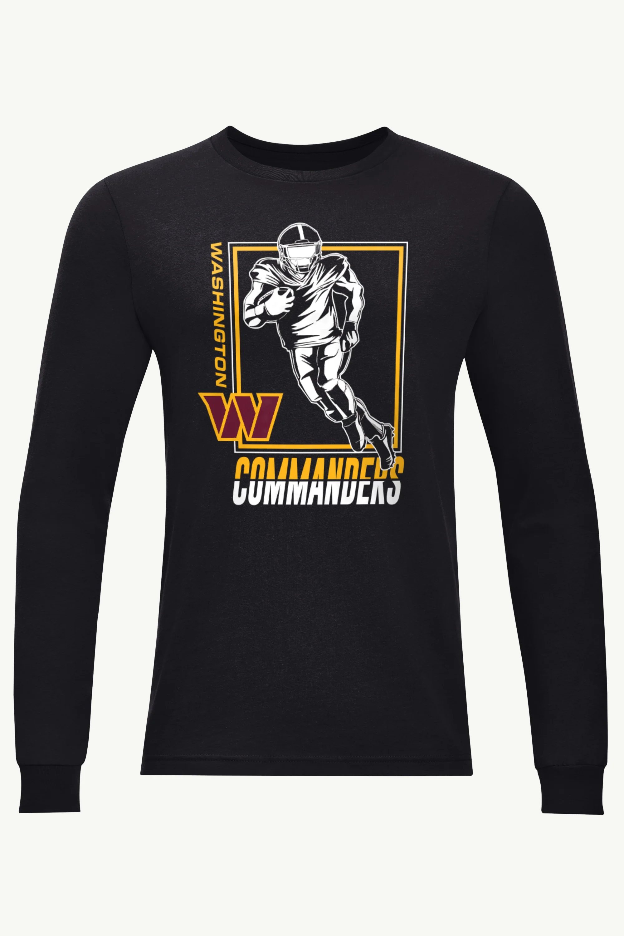 MENS WASHINGTON COMMANDERS PLAYER GRID LONG SLEEVE T SHIRT