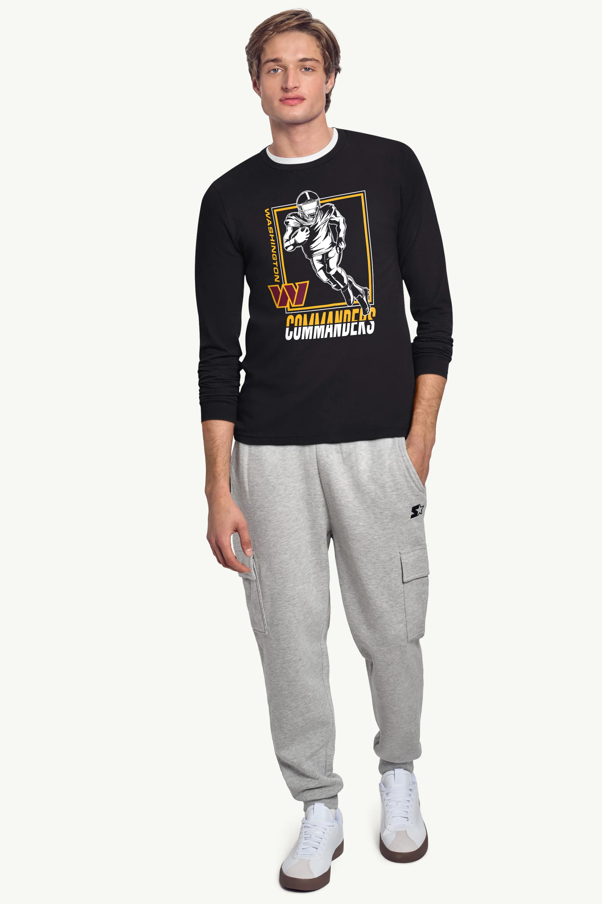 MENS WASHINGTON COMMANDERS PLAYER GRID LONG SLEEVE T SHIRT - Image 3