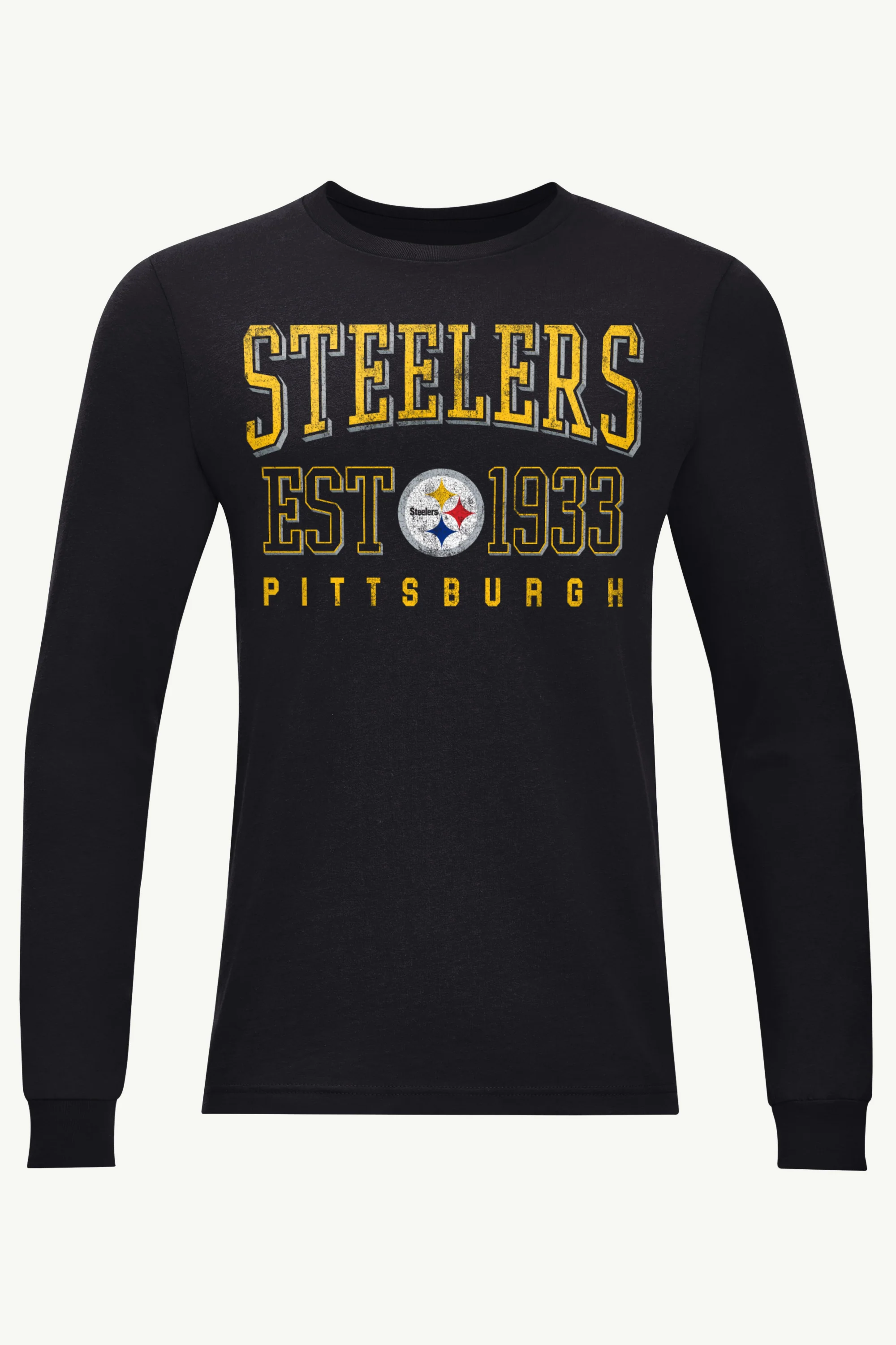 MENS PITTSBURGH STEELERS RETRO LONG SLEEVE T SHIRT
