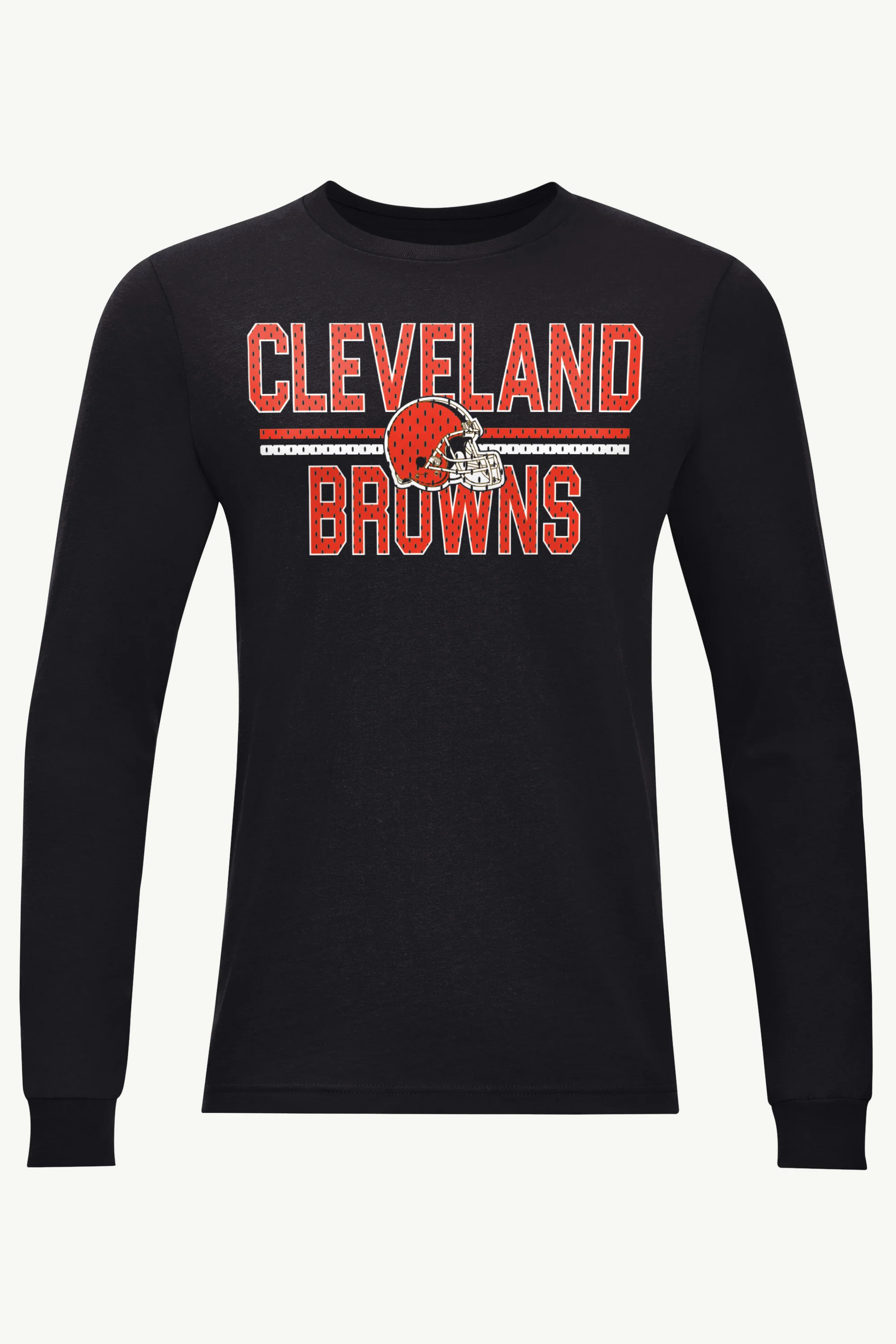 MENS CLEVELAND BROWNS MESH LOOK LONG SLEEVE T SHIRT