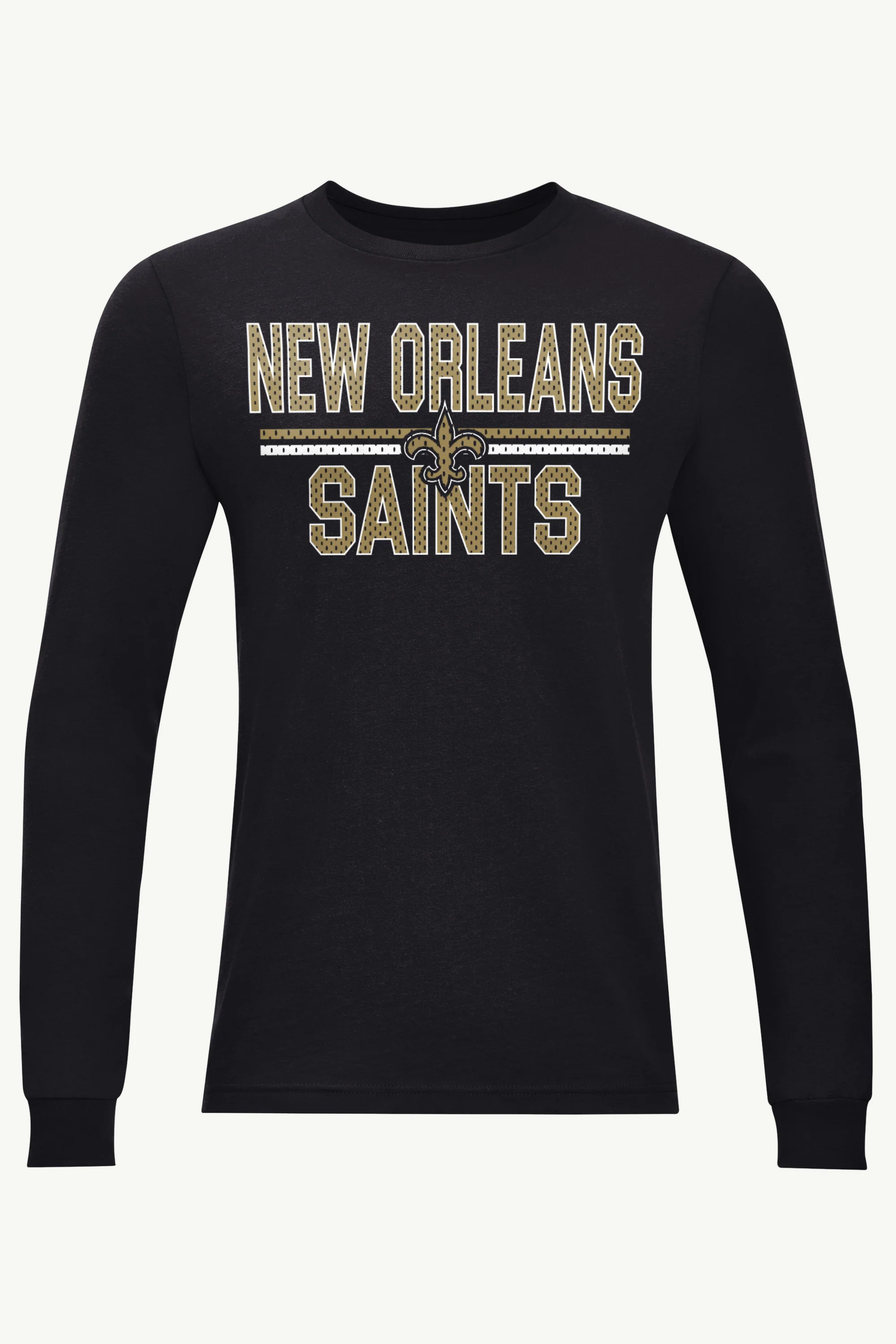 MENS NEW ORLEANS SAINTS MESH LOOK LONG SLEEVE T SHIRT