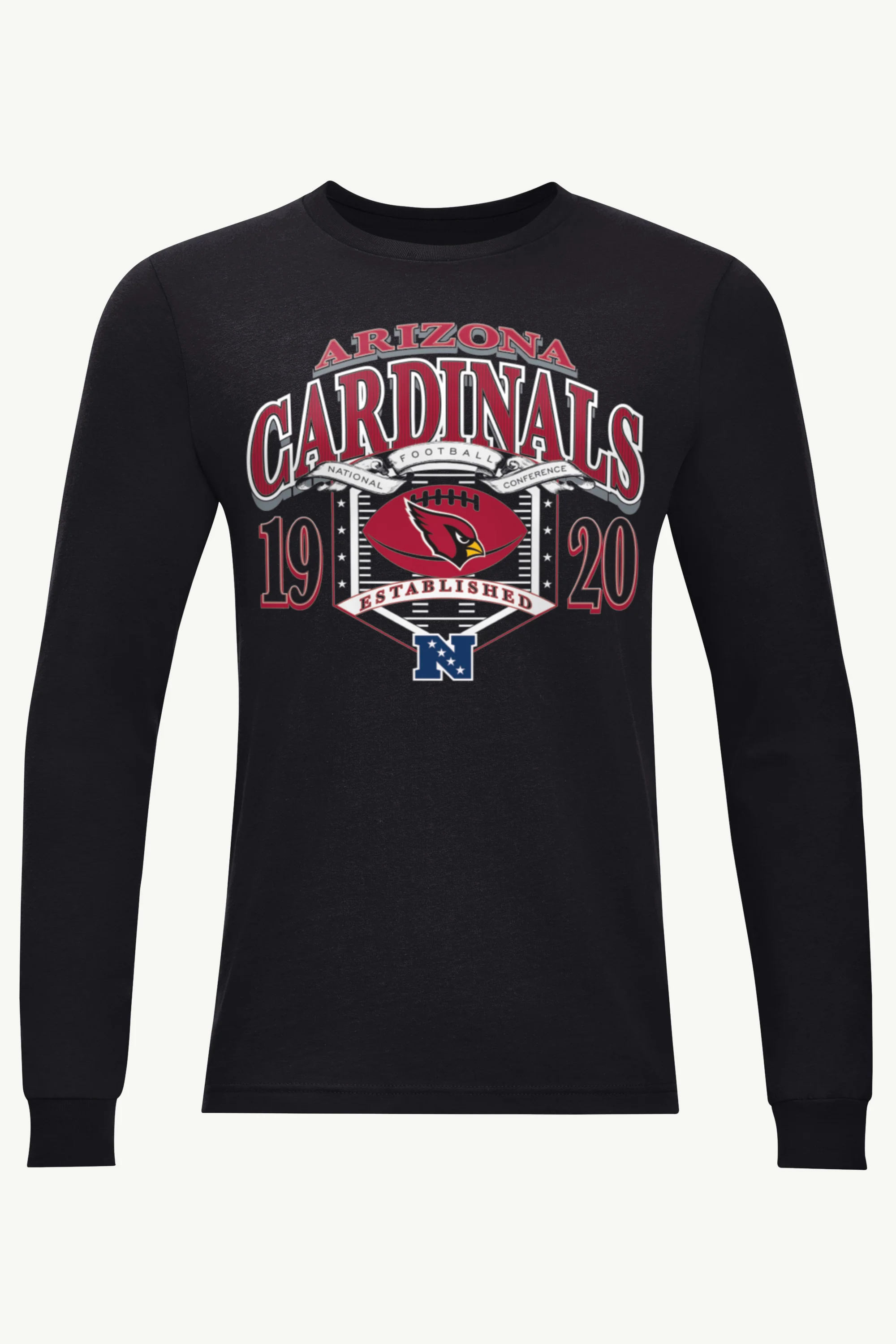 MENS ARIZONA CARDINALS 80s INSPIRED FIELD LONG SLEEVE T SHIRT