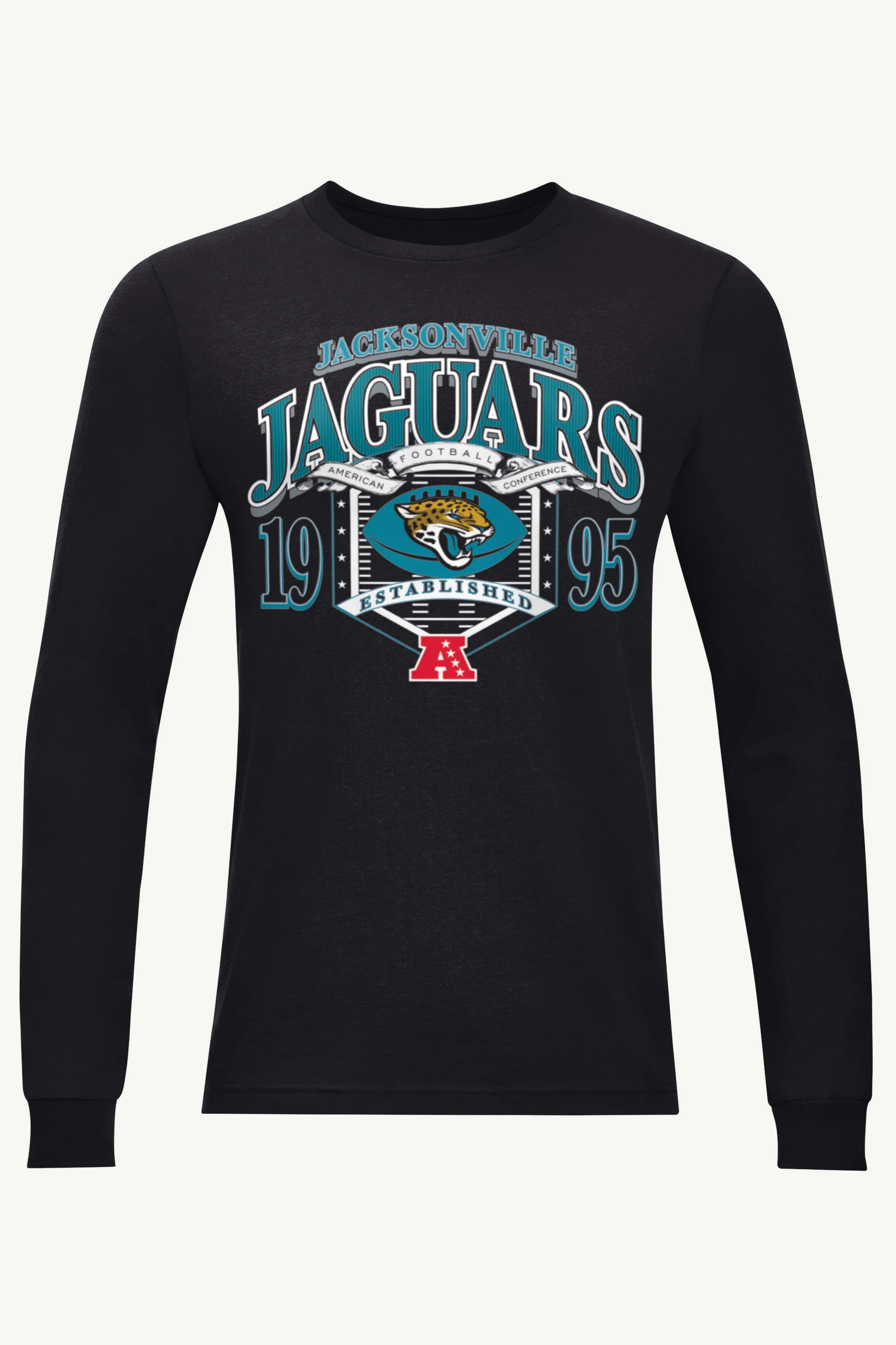 MENS JACKSONVILLE JAGUARS 80s INSPIRED FIELD LONG SLEEVE T SHIRT
