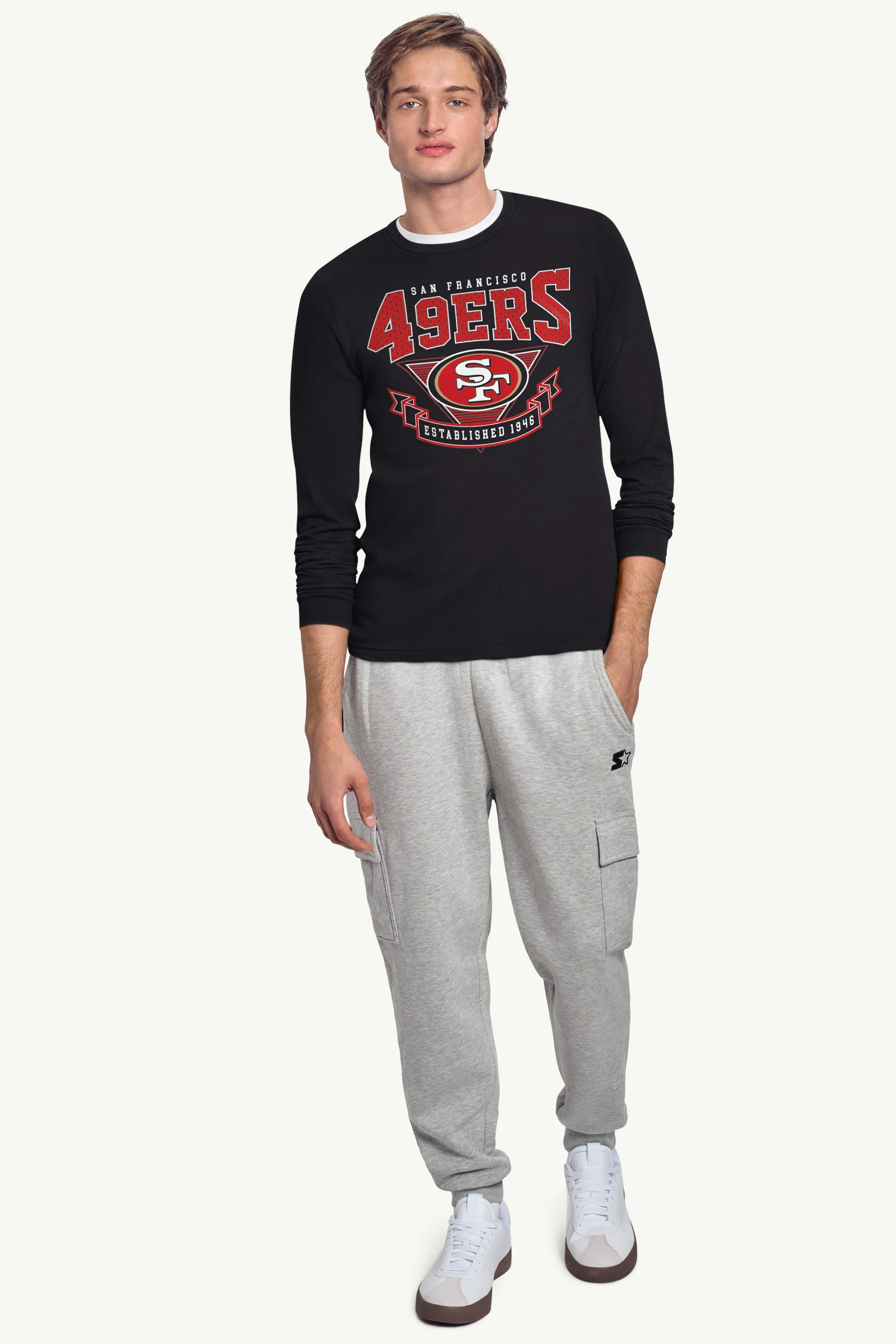 MENS SAN FRANCISCO 49ERS 80's INSPIRED LONG SLEEVE T SHIRT - Image 3