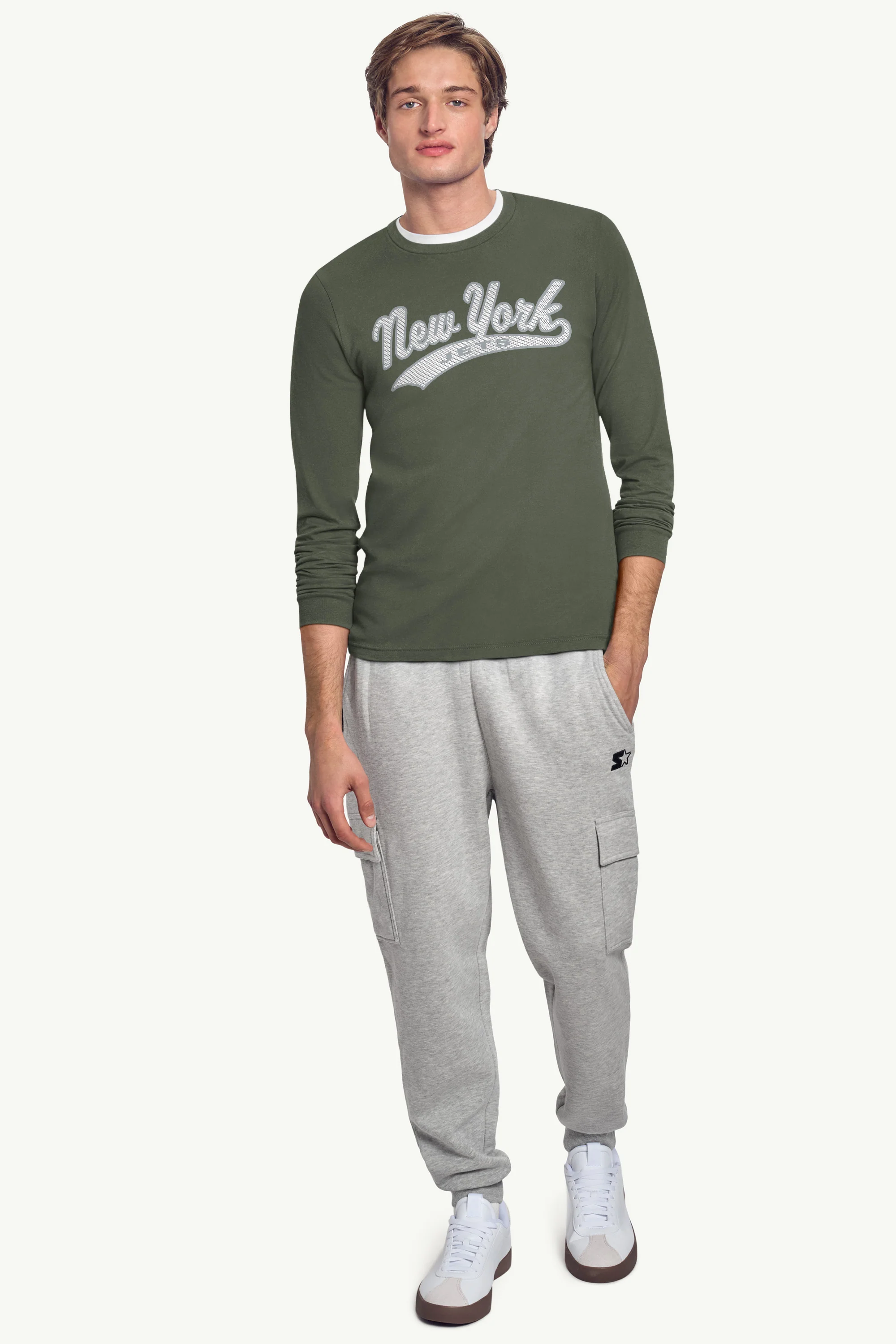 MENS NEW YORK JETS TAILSWEEP LONG SLEEVE T SHIRT - Image 3
