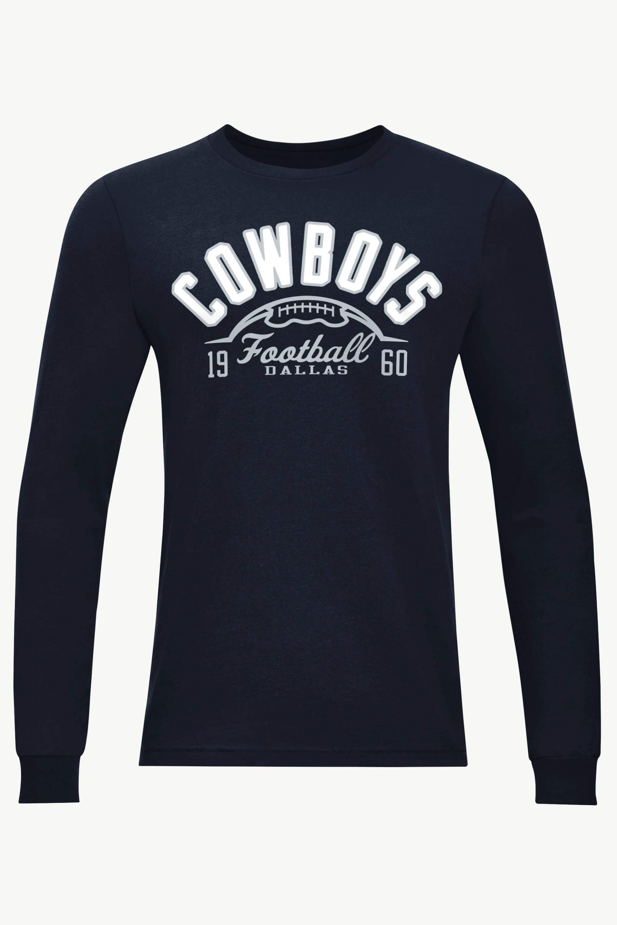 MENS DALLAS COWBOYS HALF BALL LONG SLEEVE T SHIRT
