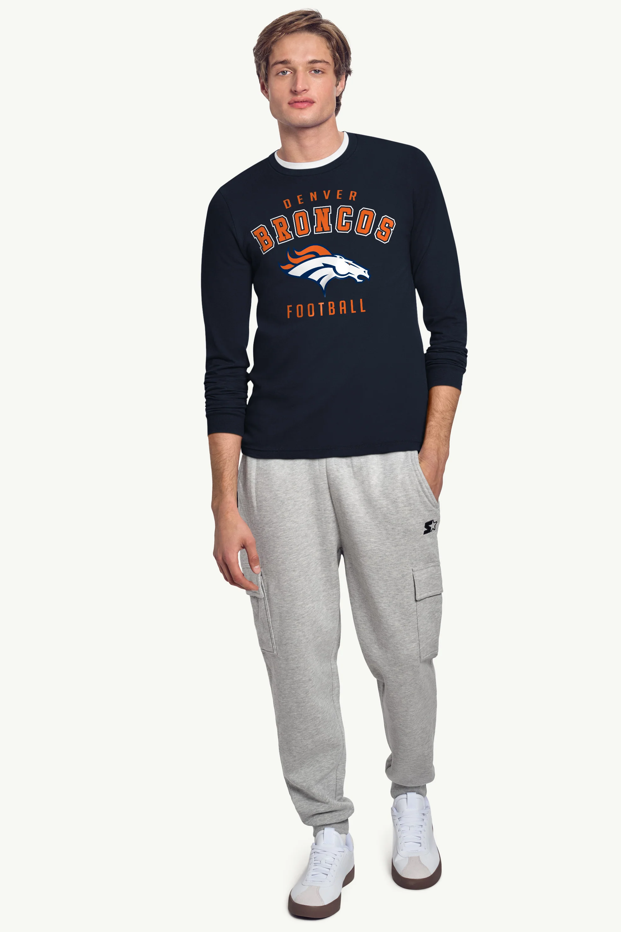 MENS DENVER BRONCOS LONG SLEEVE T SHIRT - Image 3