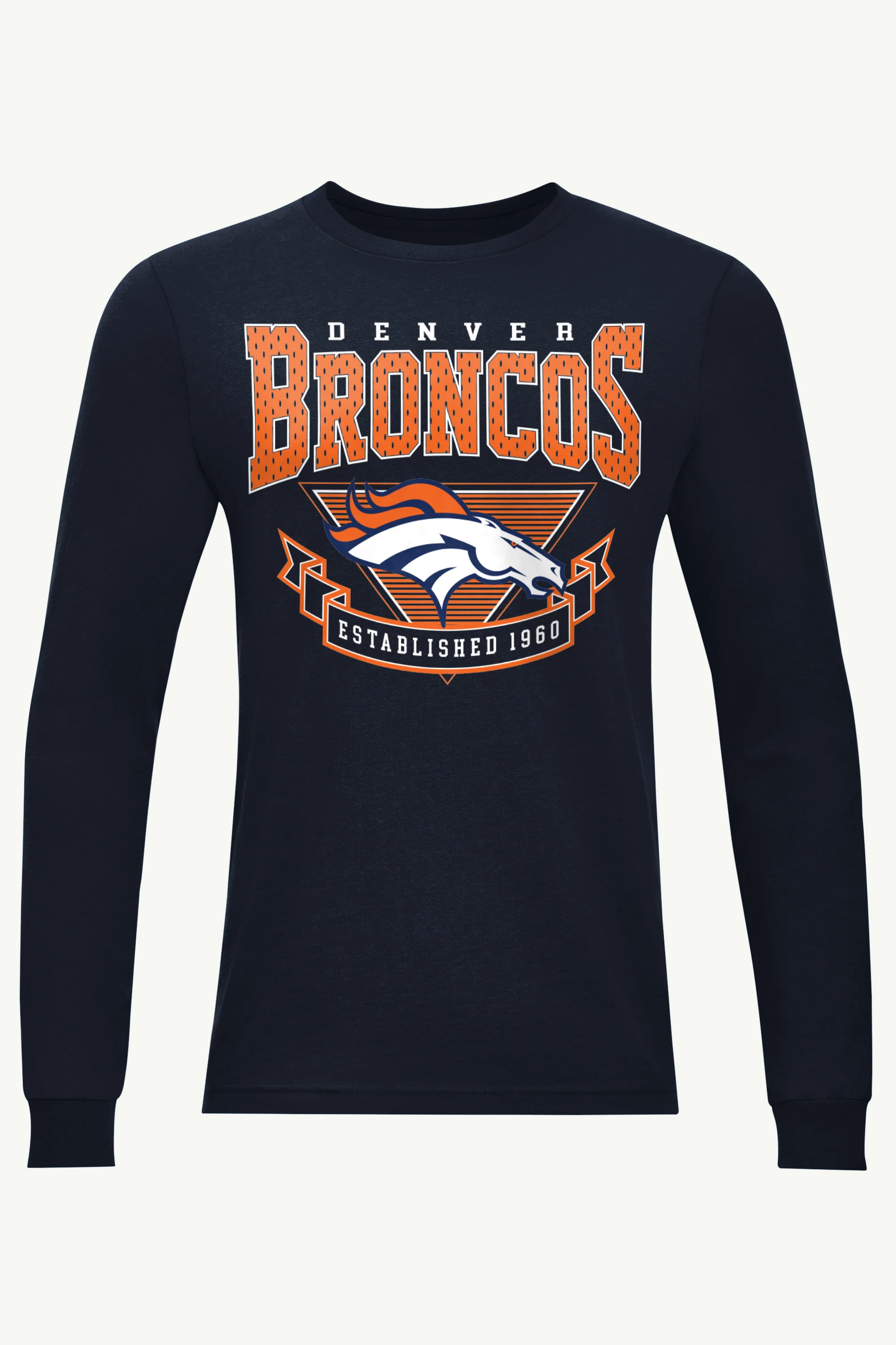 MENS DENVER BRONCOS 80's INSPIRED LONG SLEEVE T SHIRT