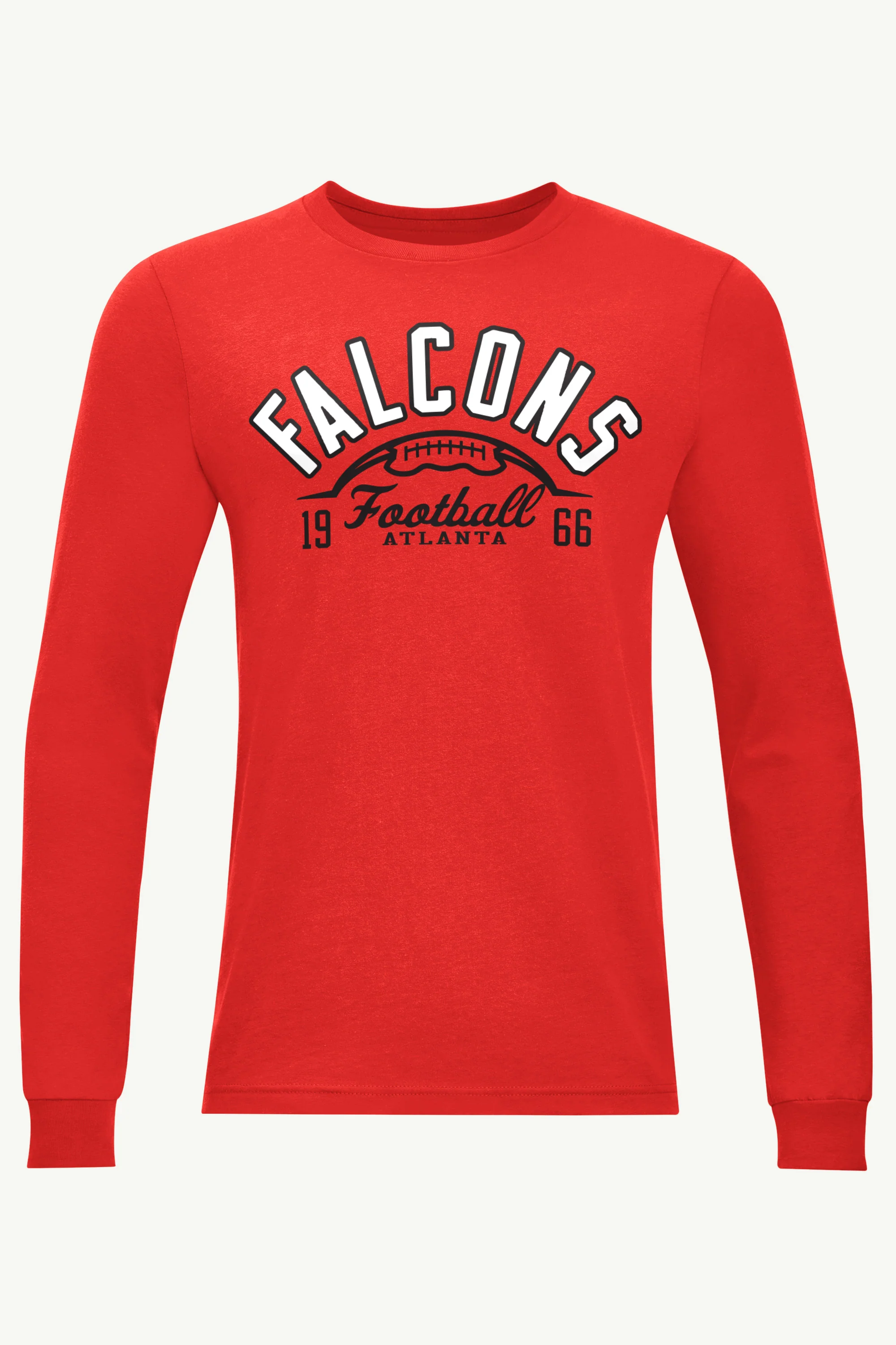 MENS ATLANTA FALCONS HALF BALL LONG SLEEVE T SHIRT