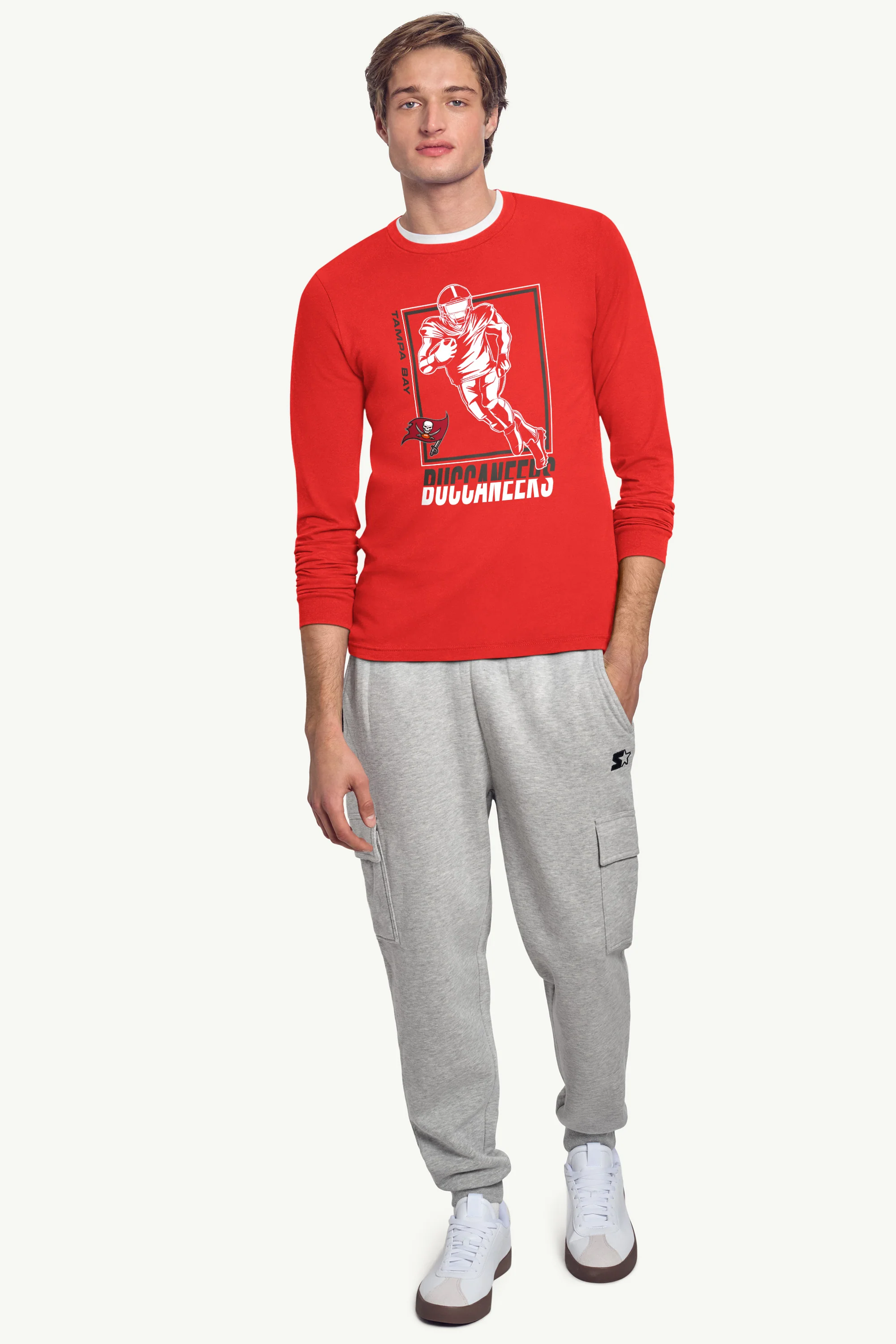 MENS TAMPA BAY BUCCANEERS PLAYER GRID LONG SLEEVE T SHIRT - Image 3