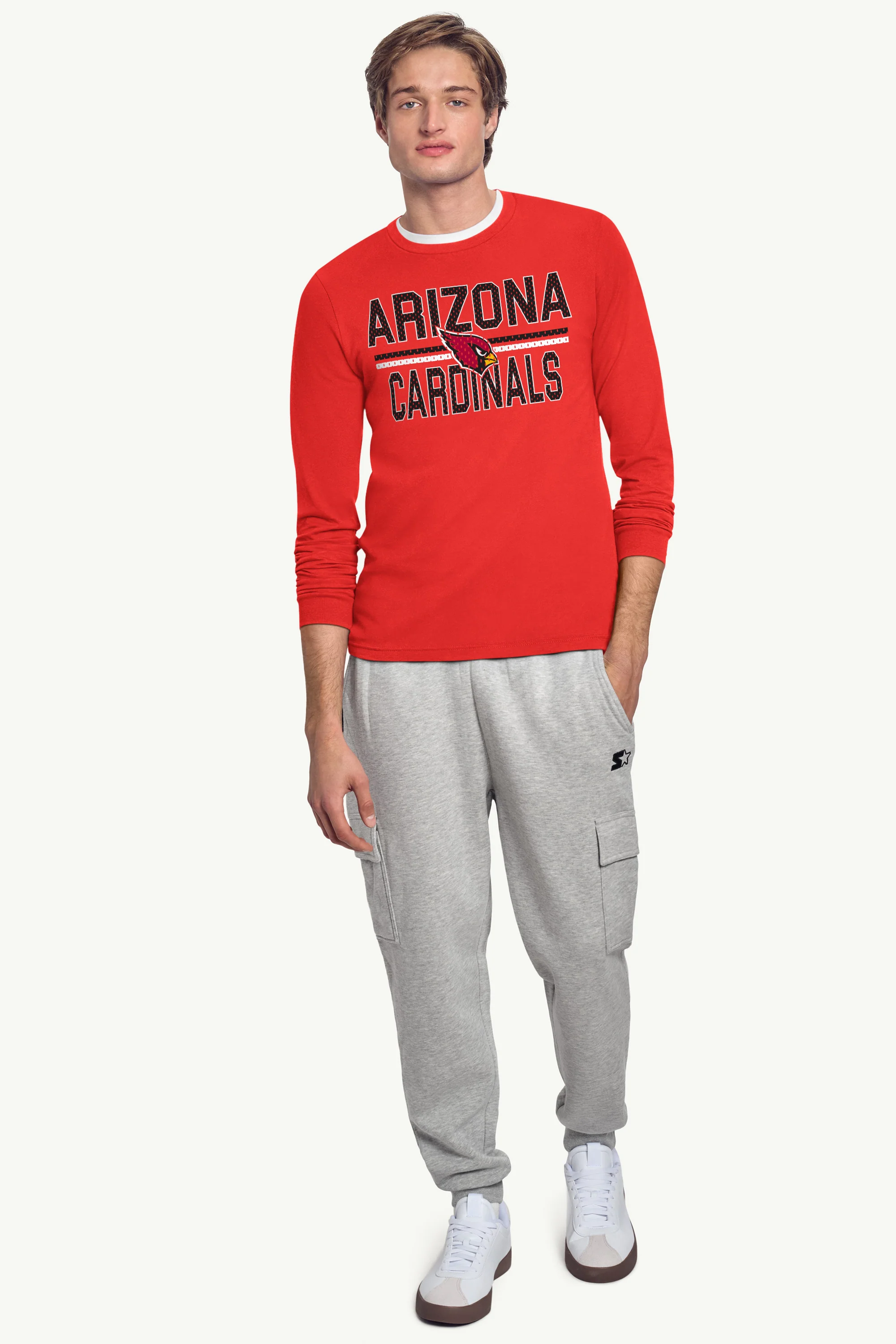 MENS ARIZONA CARDINALS MESH LOOK LONG SLEEVE T SHIRT - Image 3