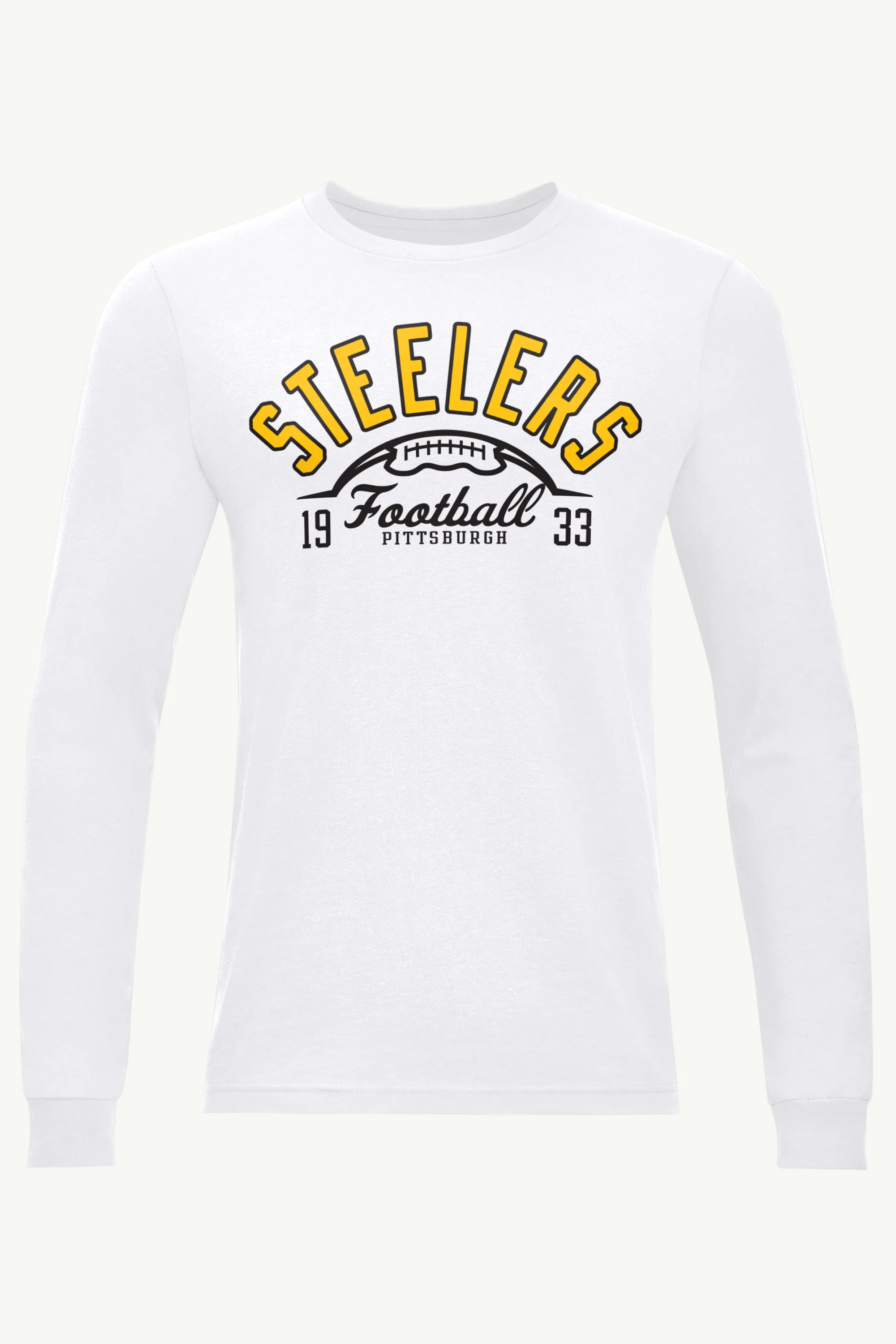 MENS PITTSBURGH STEELERS HALF BALL LONG SLEEVE T SHIRT