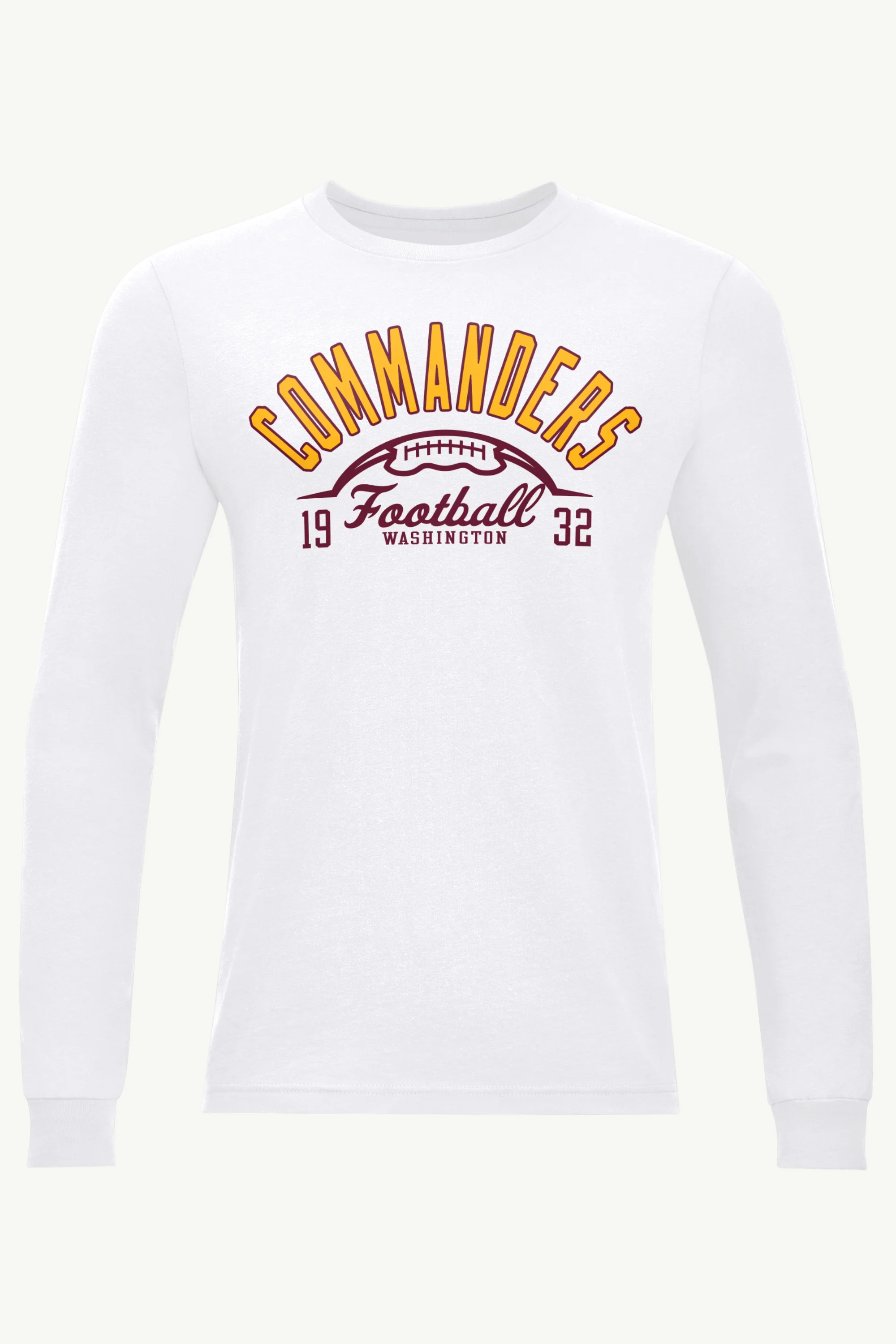 MENS WASHINGTON COMMANDERS HALF BALL LONG SLEEVE T SHIRT