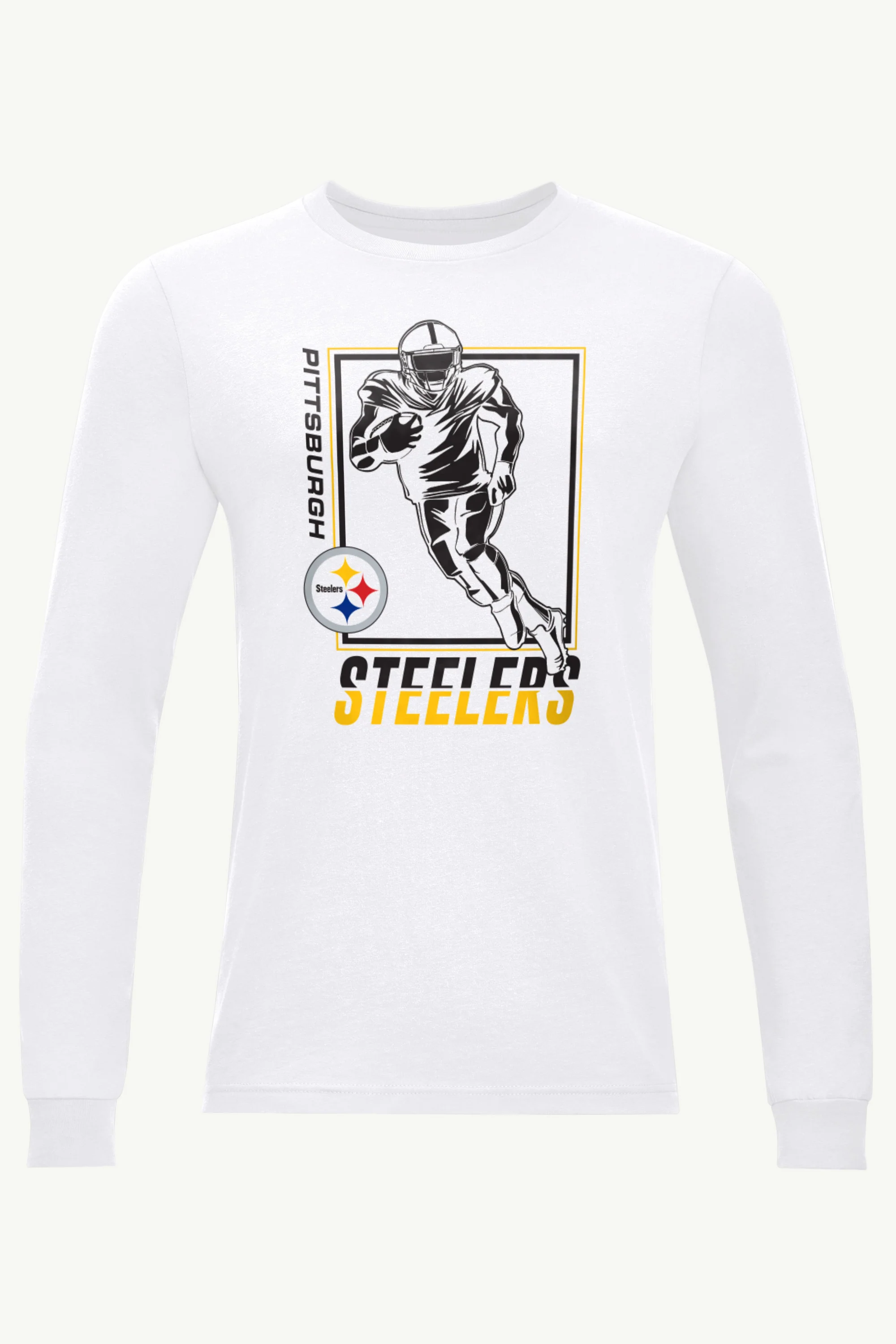 MENS PITTSBURGH STEELERS PLAYER GRID LONG SLEEVE T SHIRT