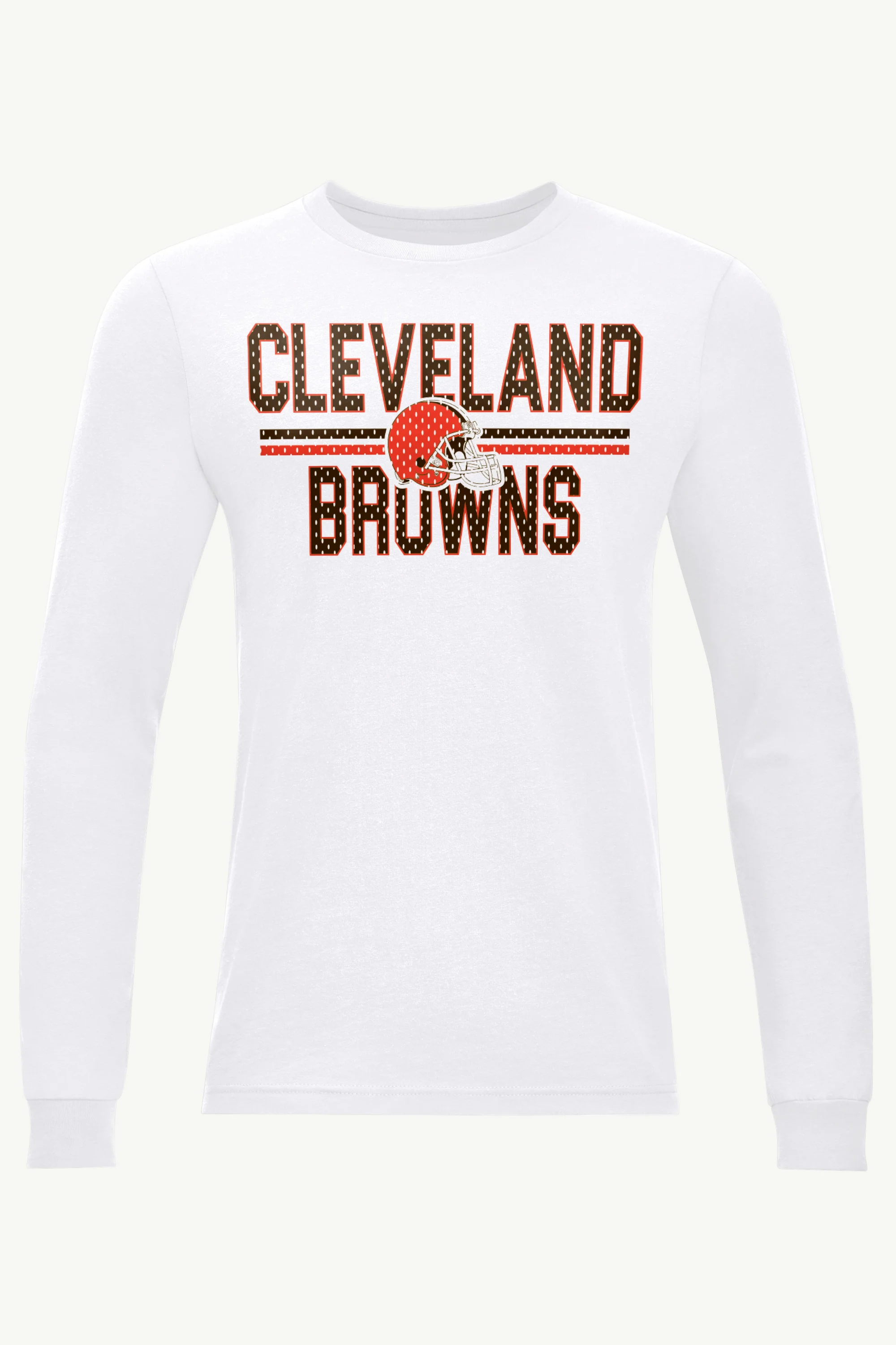 MENS CLEVELAND BROWNS MESH LOOK LONG SLEEVE T SHIRT
