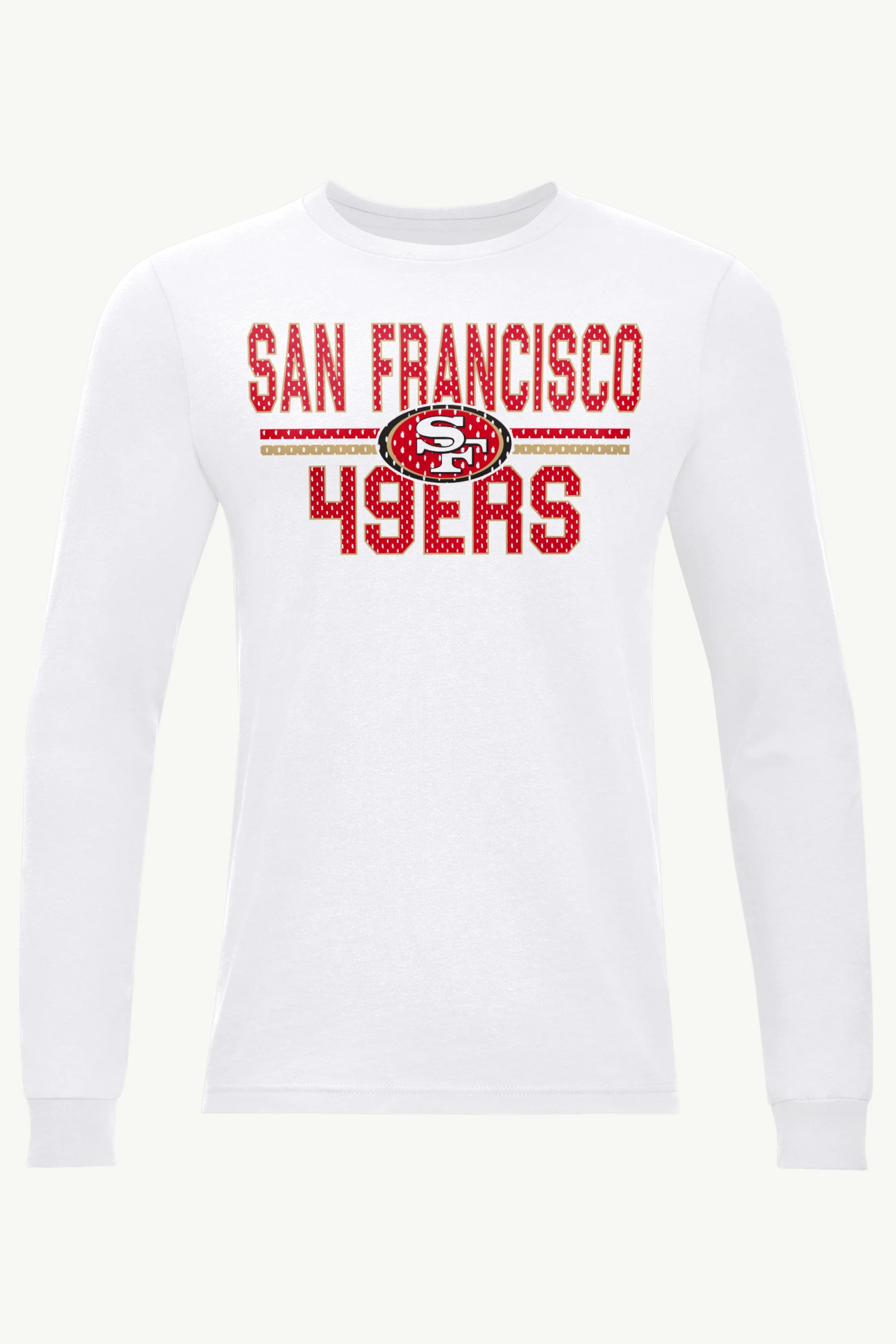 MENS SAN FRANCISCO 49ERs MESH LOOK LONG SLEEVE T SHIRT