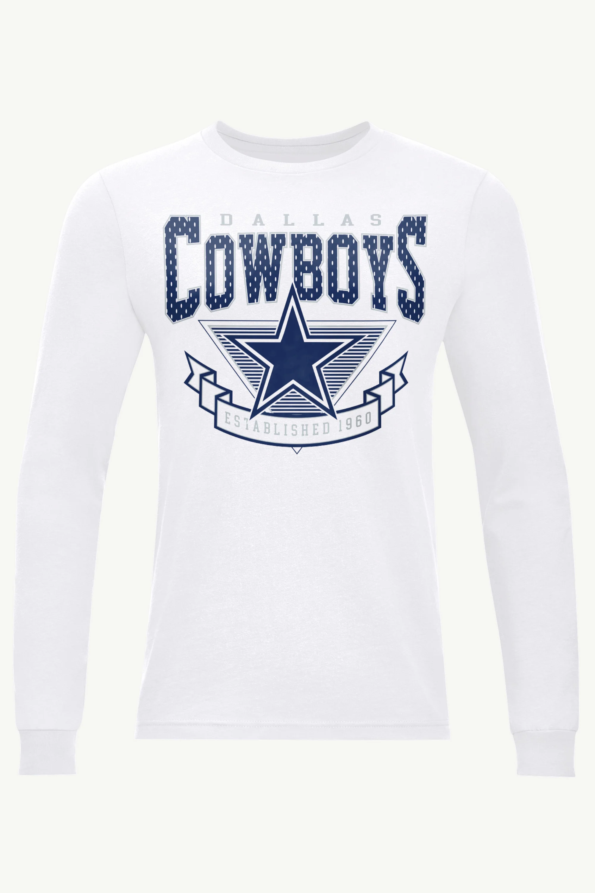 MENS DALLAS COWBOYS 80's INSPIRED LONG SLEEVE T SHIRT
