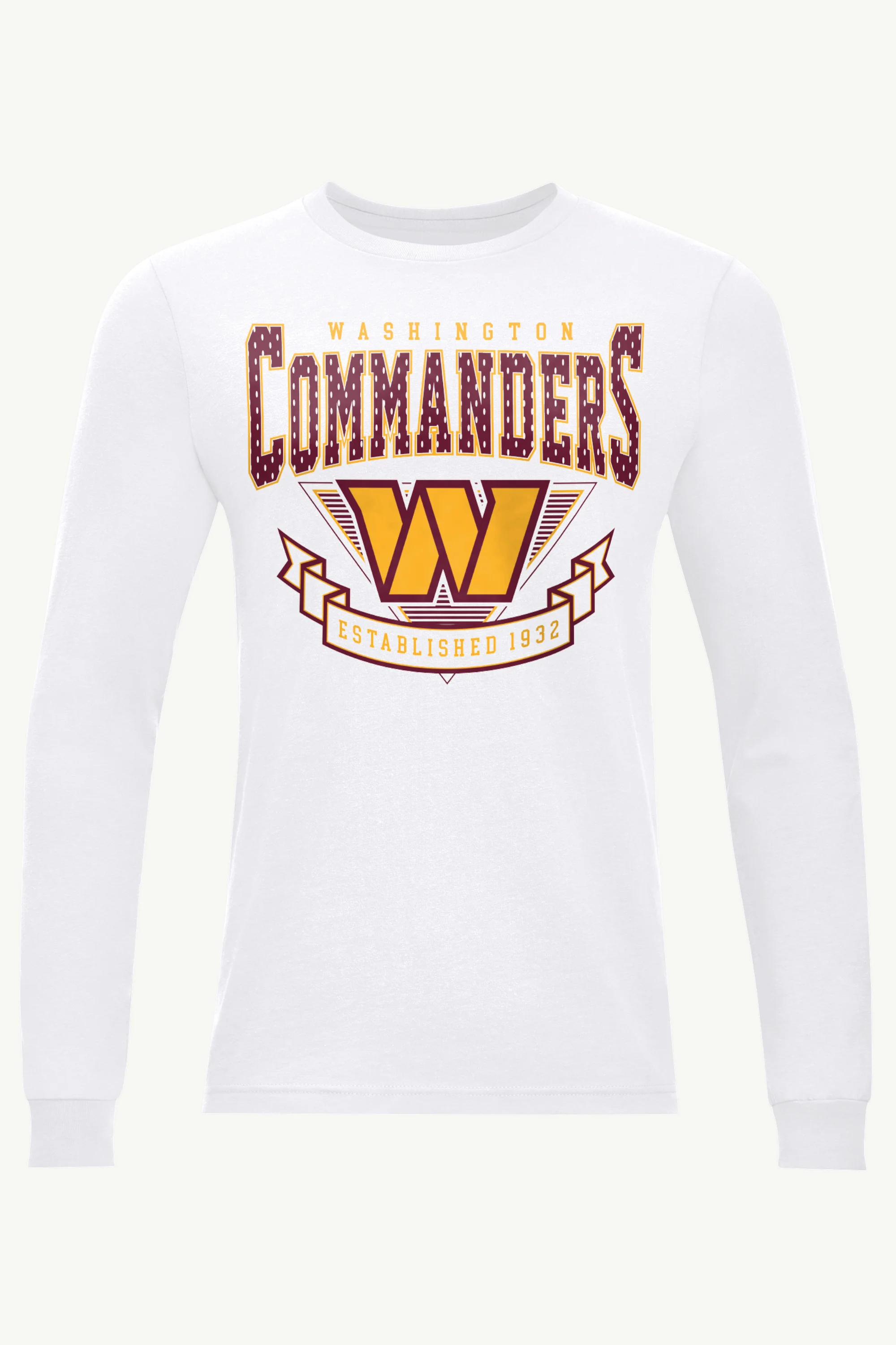 MENS WASHINGTON COMMANDERS 80's INSPIRED LONG SLEEVE T SHIRT