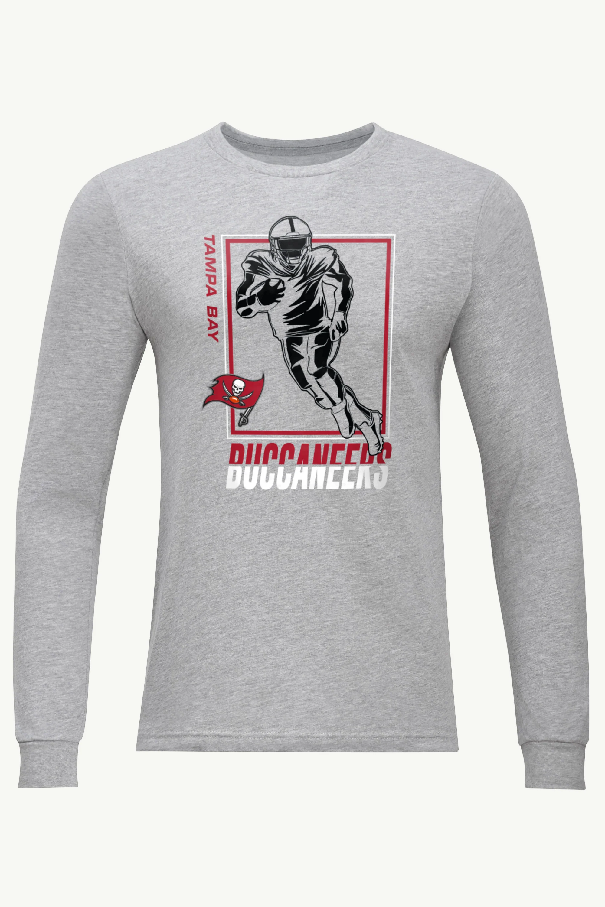MENS TAMPA BAY BUCCANEERS PLAYER GRID LONG SLEEVE T SHIRT