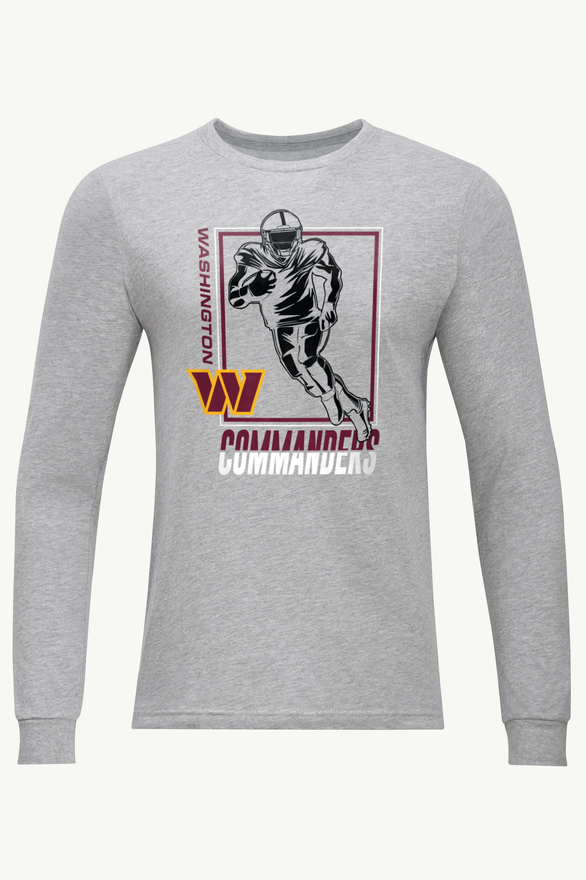 MENS WASHINGTON COMMANDERS PLAYER GRID LONG SLEEVE T SHIRT