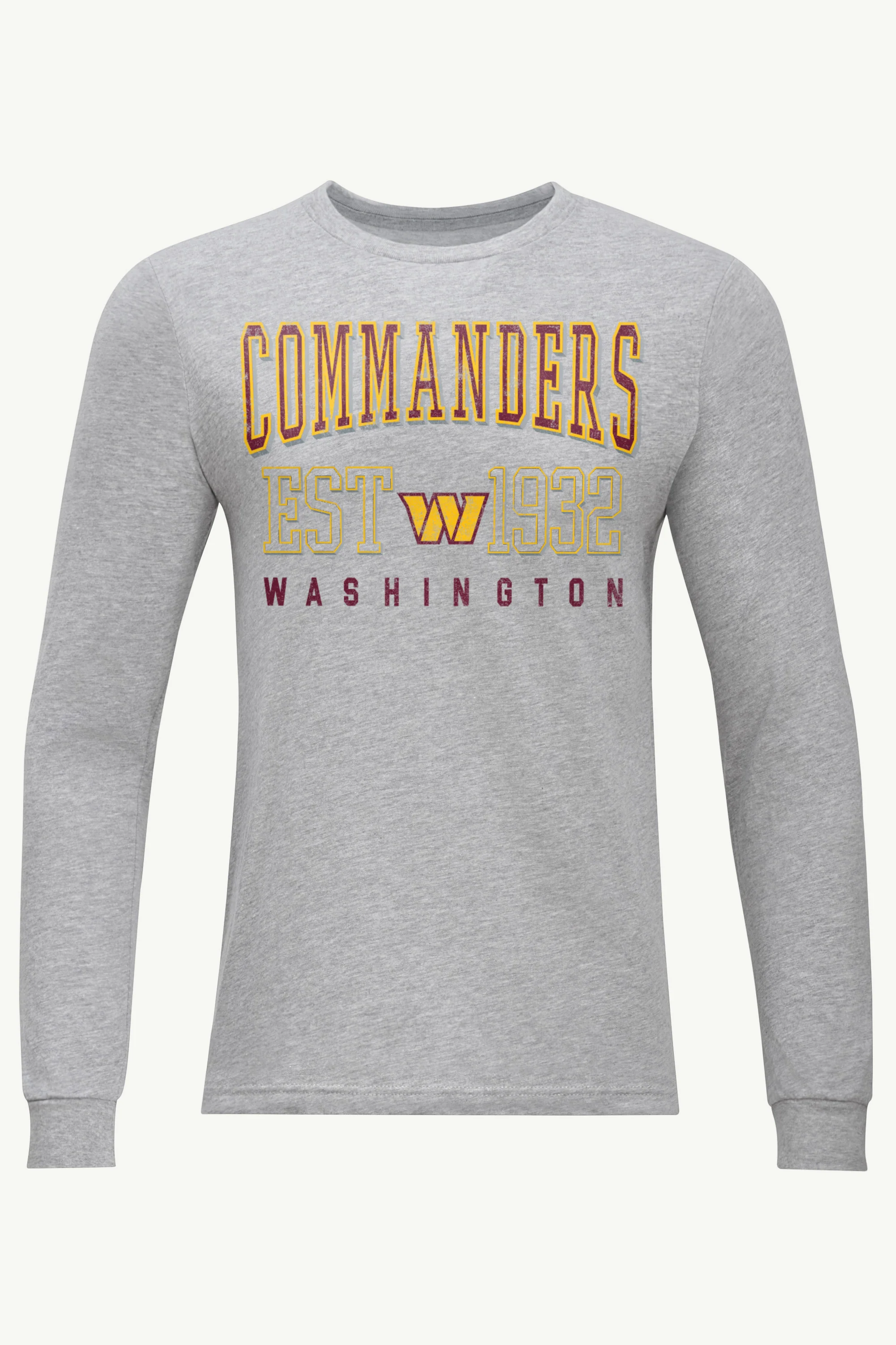 MENS WASHINGTON COMMANDERS RETRO LONG SLEEVE T SHIRT