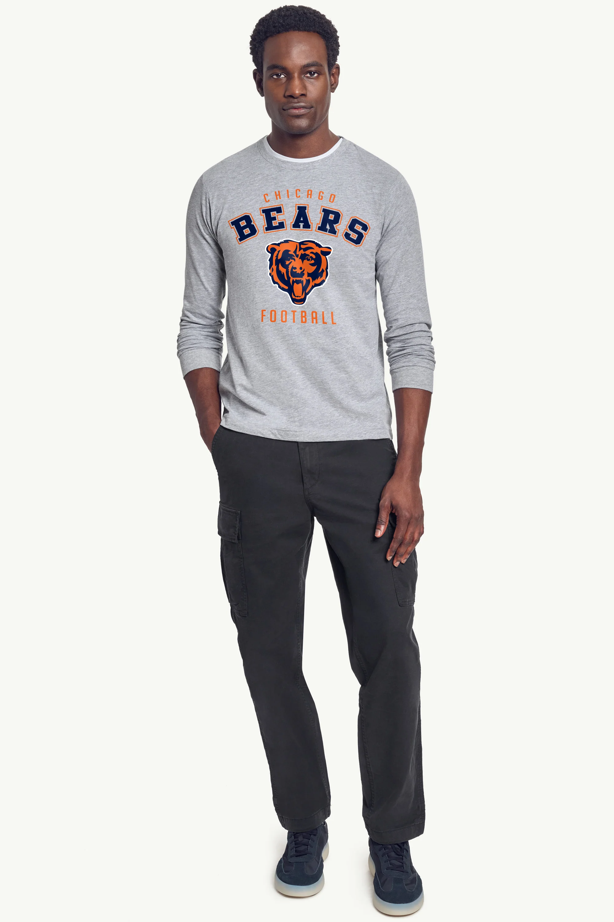 MENS CHICAGO BEARS LONG SLEEVE T SHIRT - Image 3