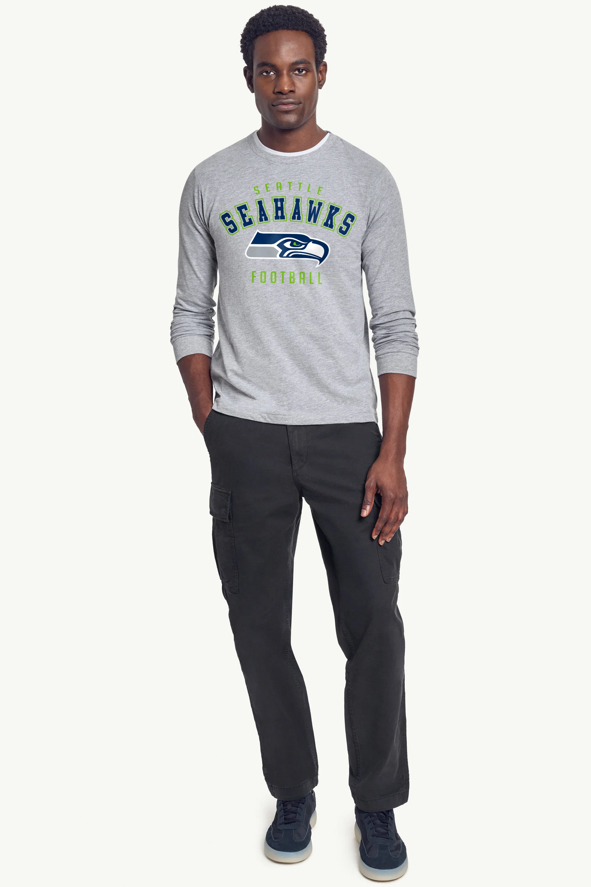 MENS SEATTLE SEAHAWKS LONG SLEEVE T SHIRT - Image 3